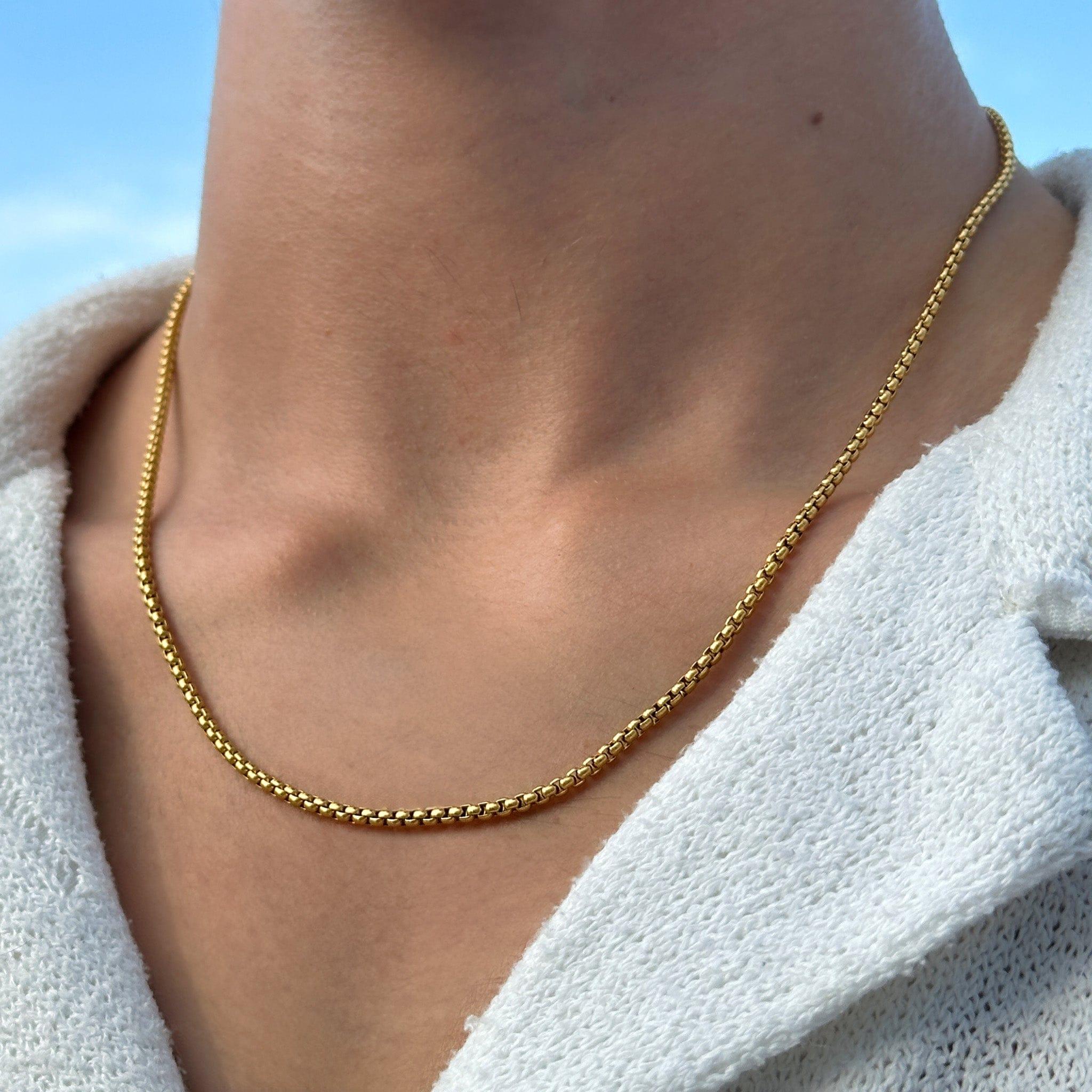 Box Chain - Gold (2,5mm) - Basic Chains - 50cm / 20'' - JVillion®