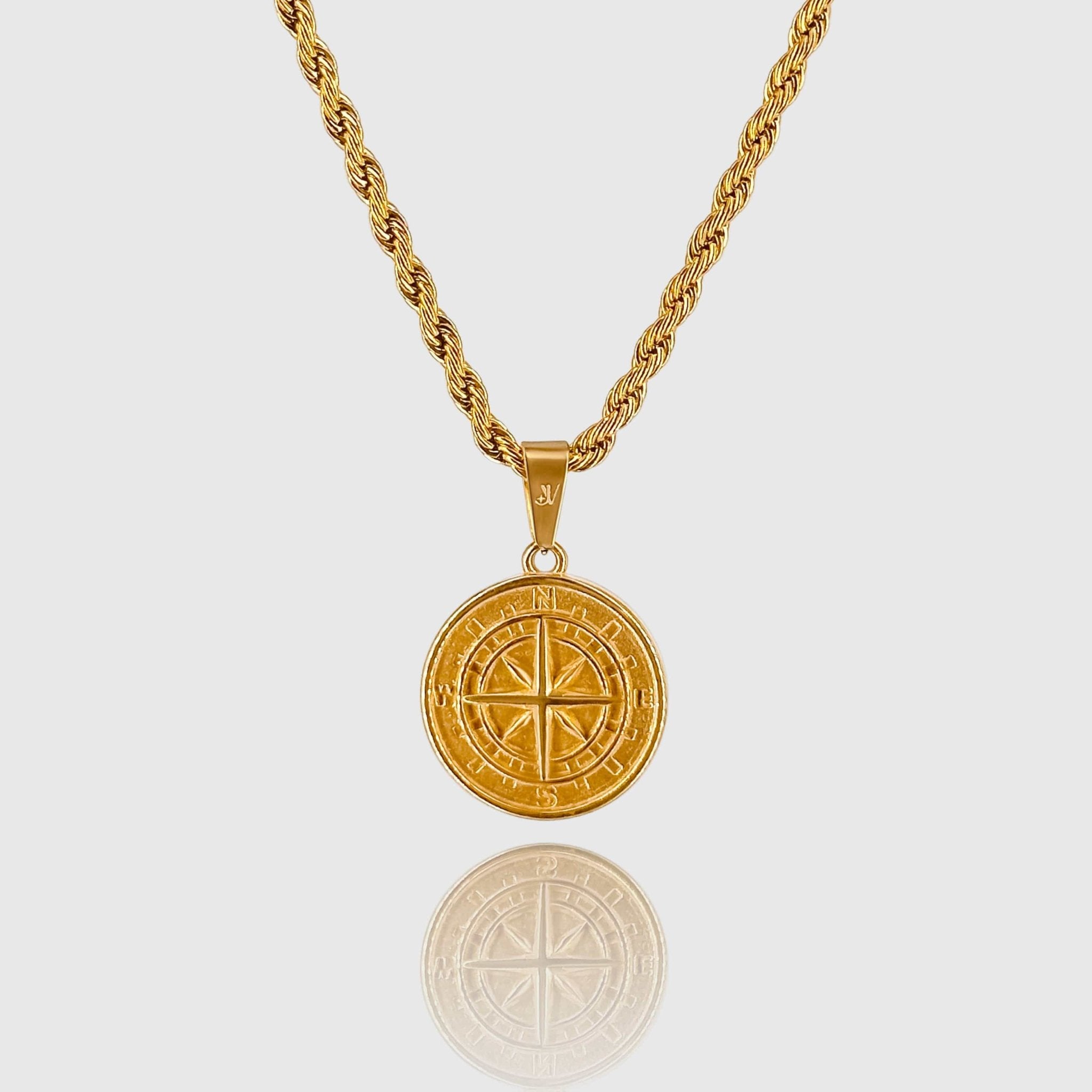 Compass Rope Chain Gold Men (3mm) Streetwear Jewelry