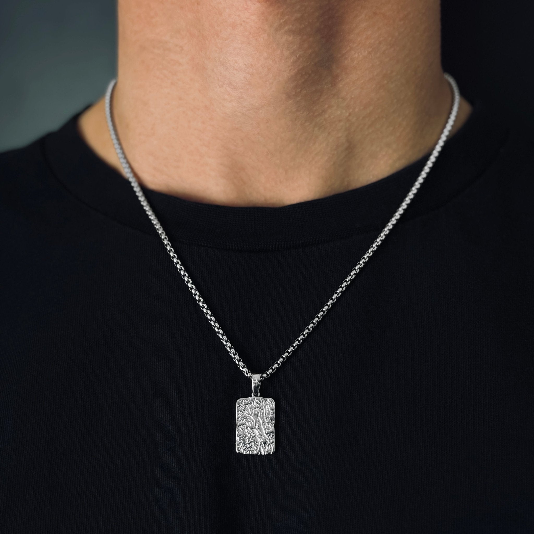 Lava Box Chain - Silver (2,5mm) - Chain with Pendant - 50cm / 20'' - JVillion®