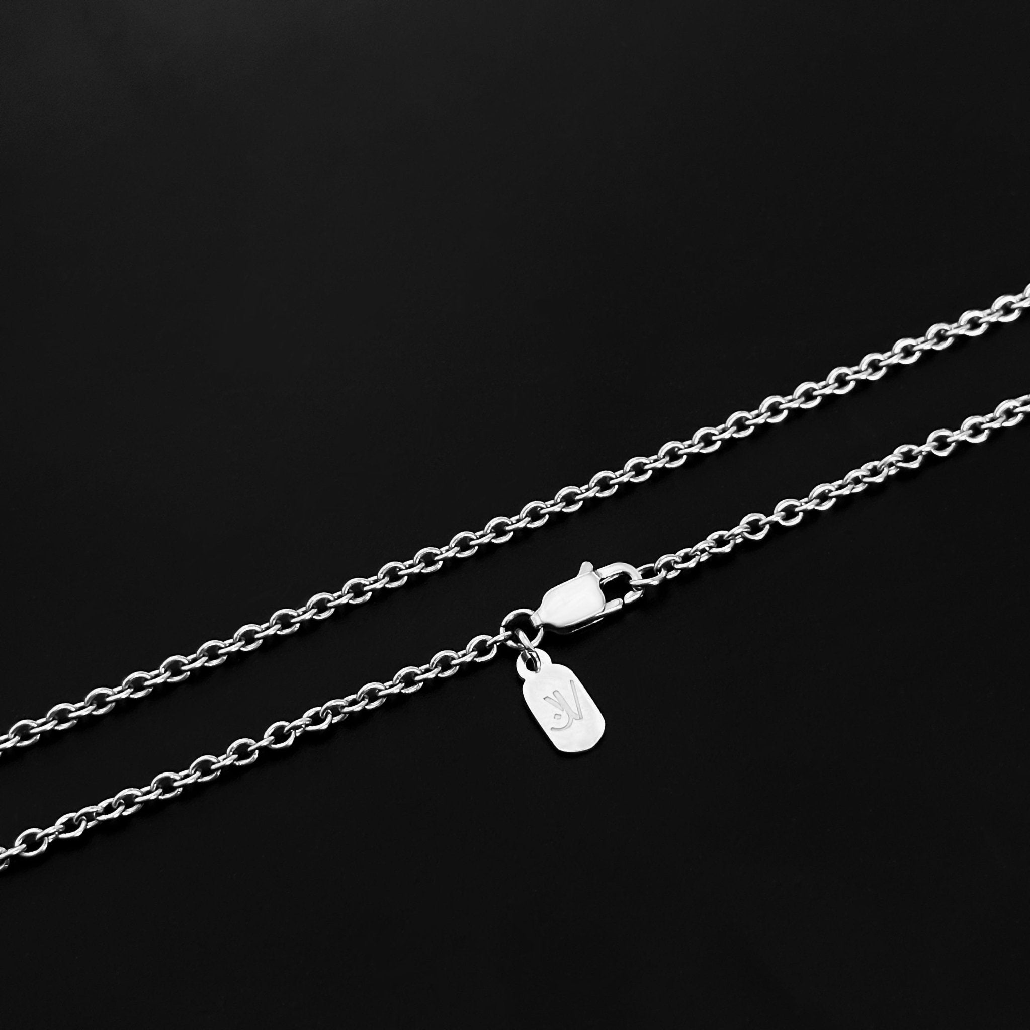 Lava Rolo Chain - Silver (2mm) - Chain with Pendant - 50cm / 20'' - JVillion®