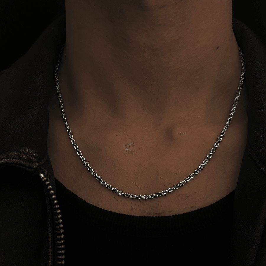 Rope Chain - Silver (3mm) - Basic Chains - 50cm / 20'' - JVillion®