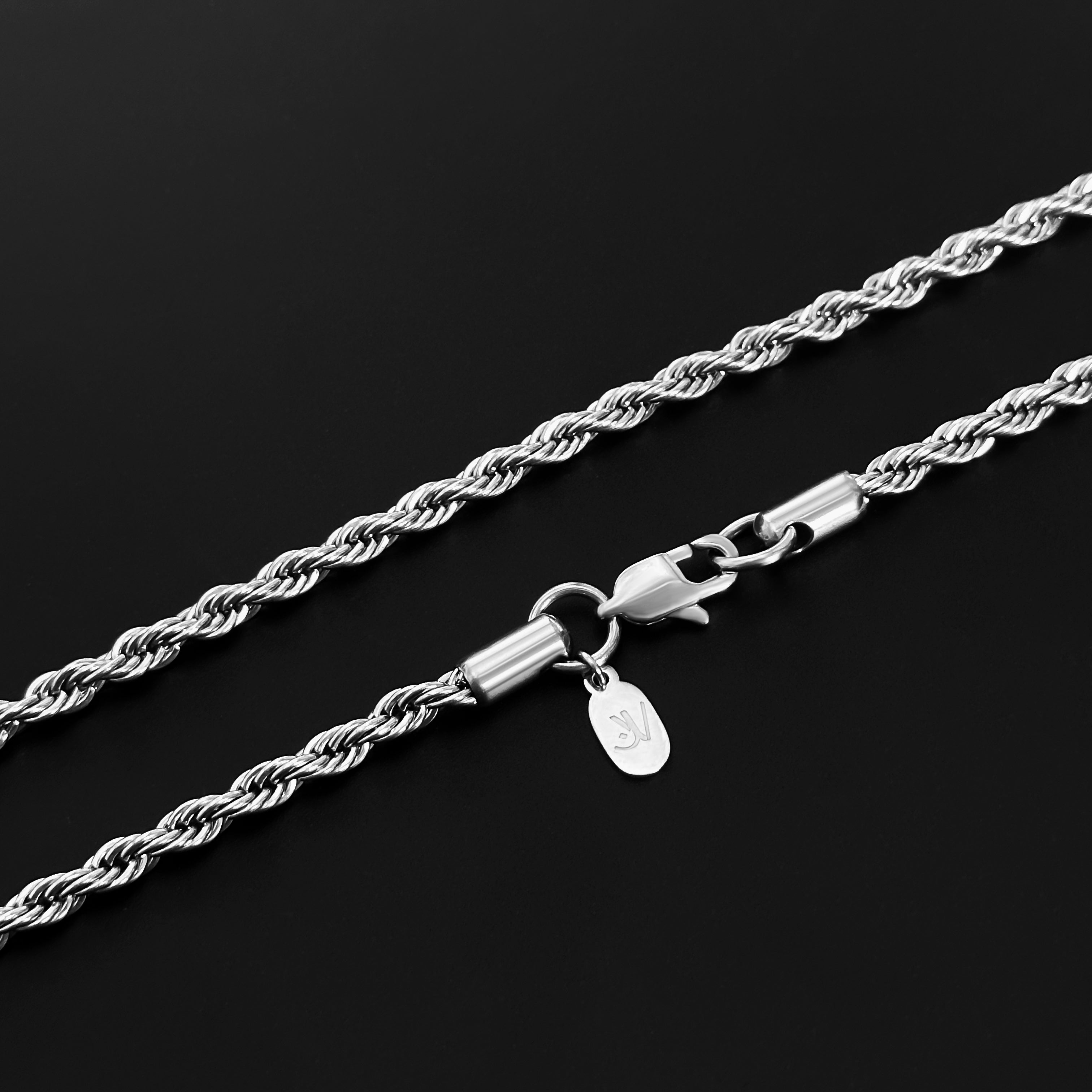 Rope Chain - Silver (4mm) - 45cm / 18'' - JVillion®