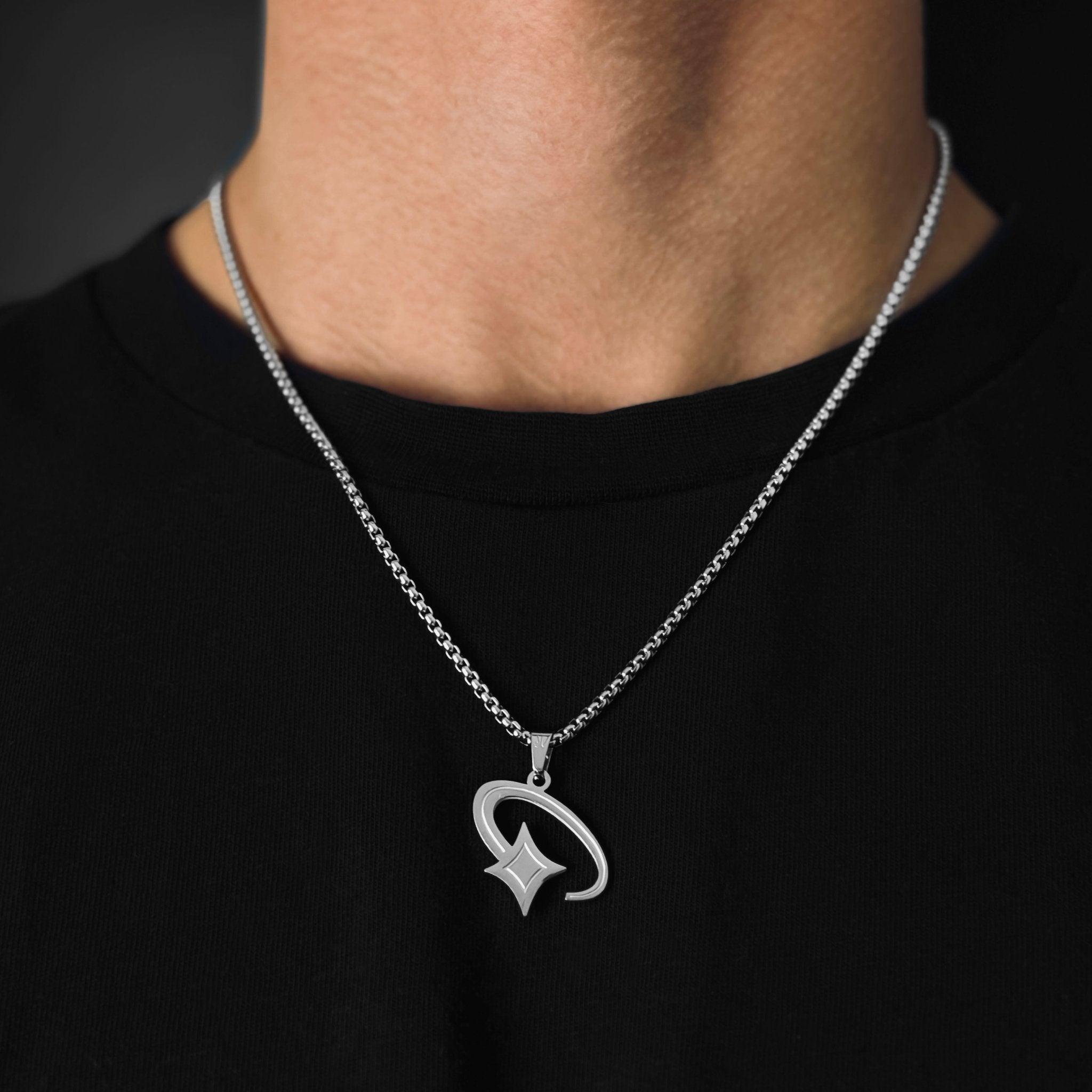 Shooting Star Box Chain - Silver (2,5mm) - Chain with Pendant - 50cm / 20'' - JVillion®