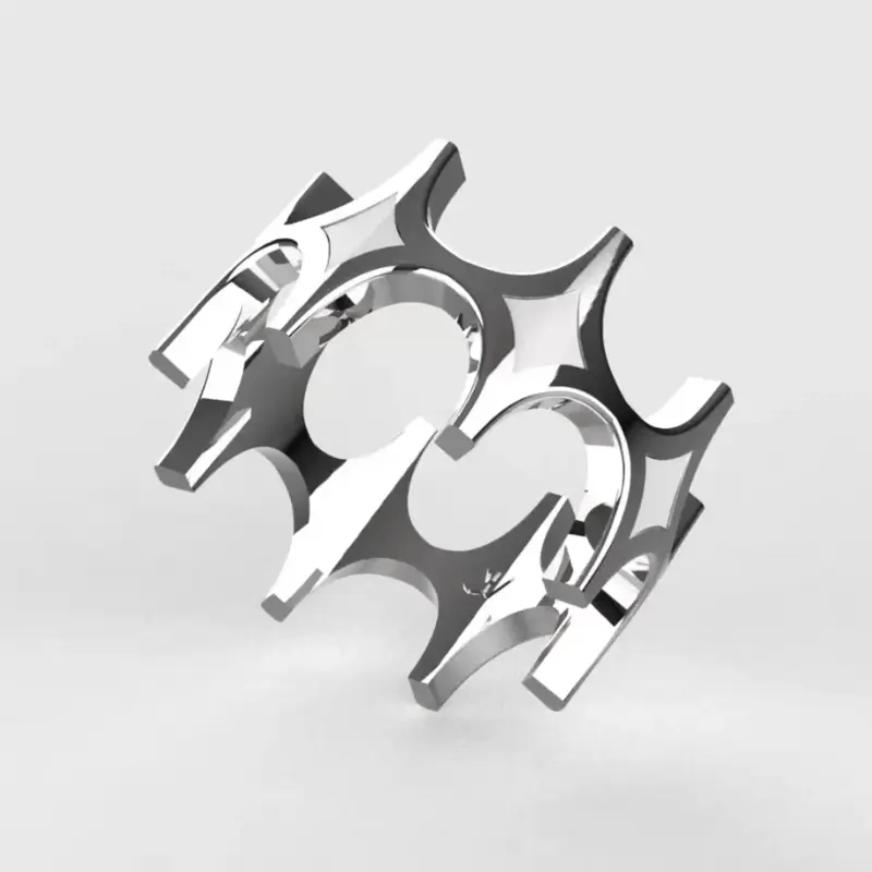 Macro View Star Ring Stainless Steel Jewelry Accessory