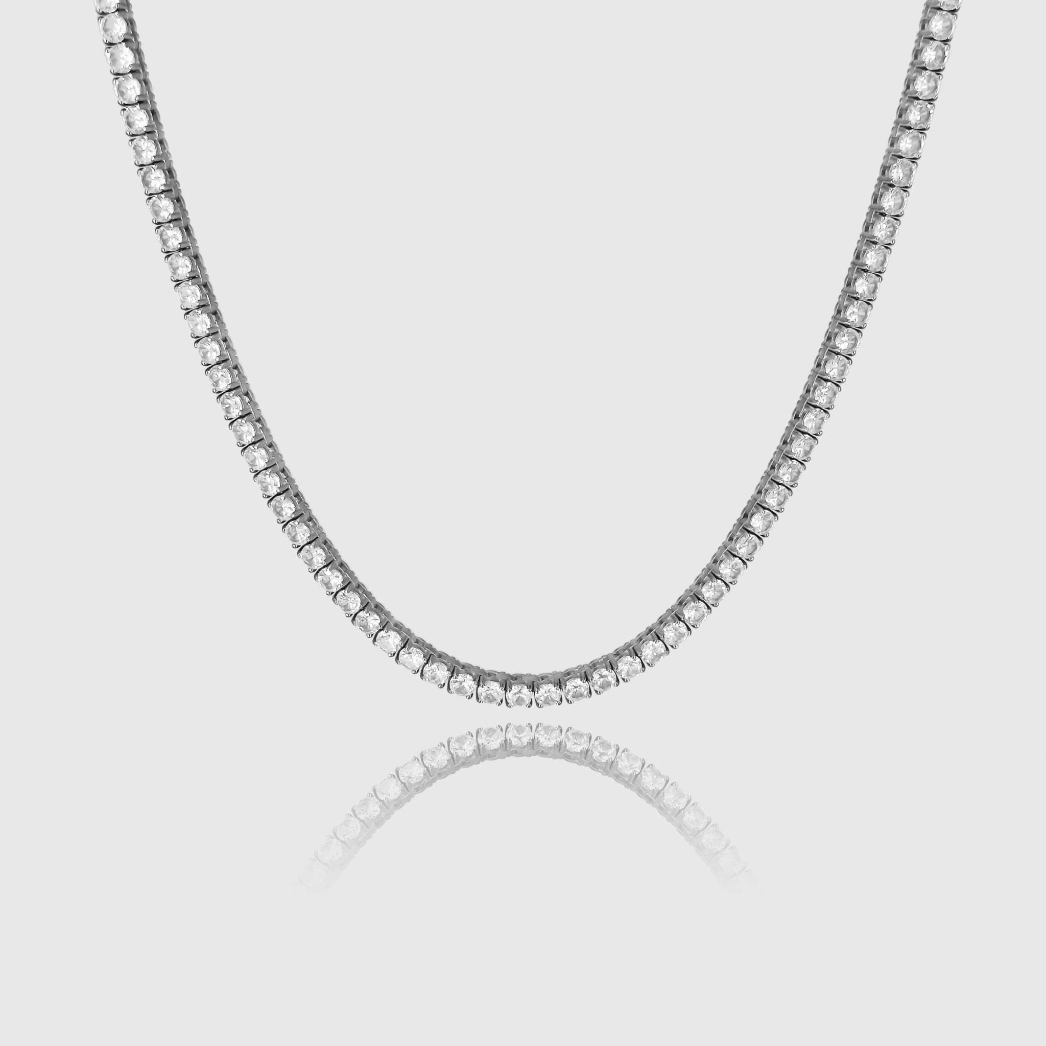 Tennis Chain - Silver (4mm) - Basic Chains - 45cm / 18'' - JVillion®