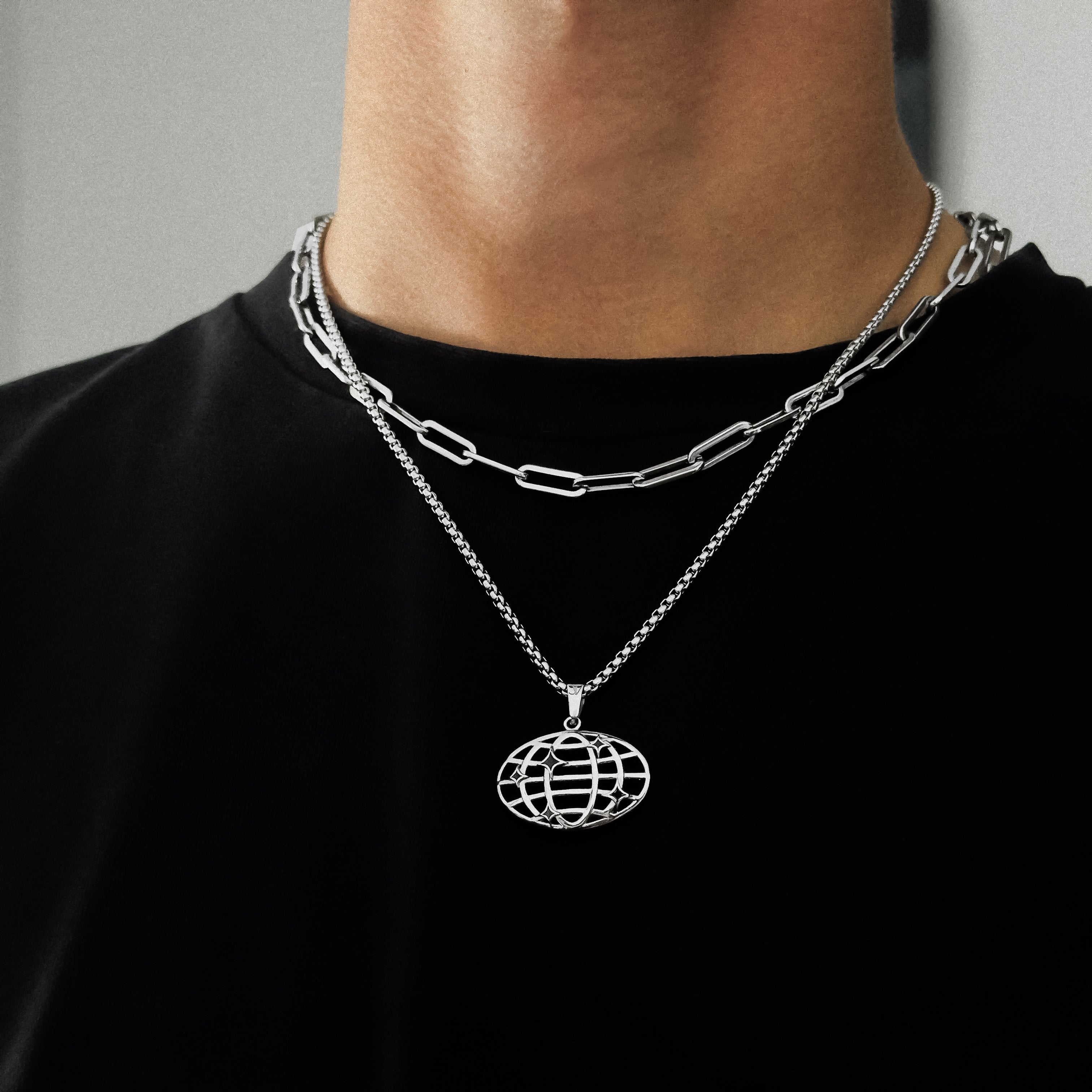 Close View of 2.5mm World Box Chain Stainless Steel Jewelry