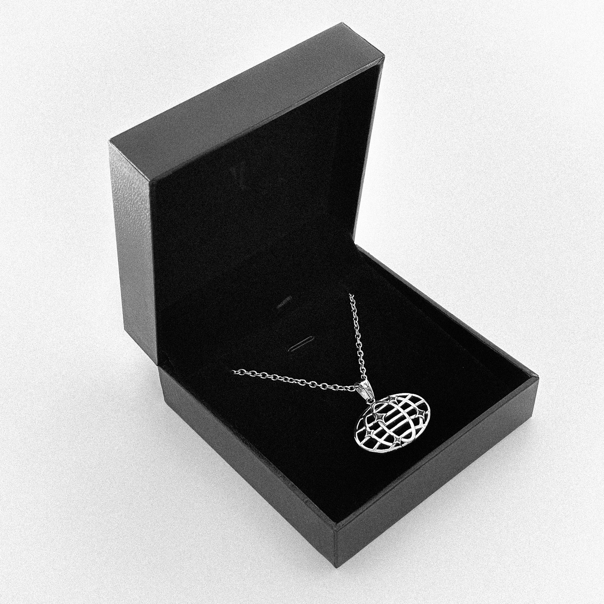 Front View of World Rolo Chain Stainless Steel 2mm Jewelry