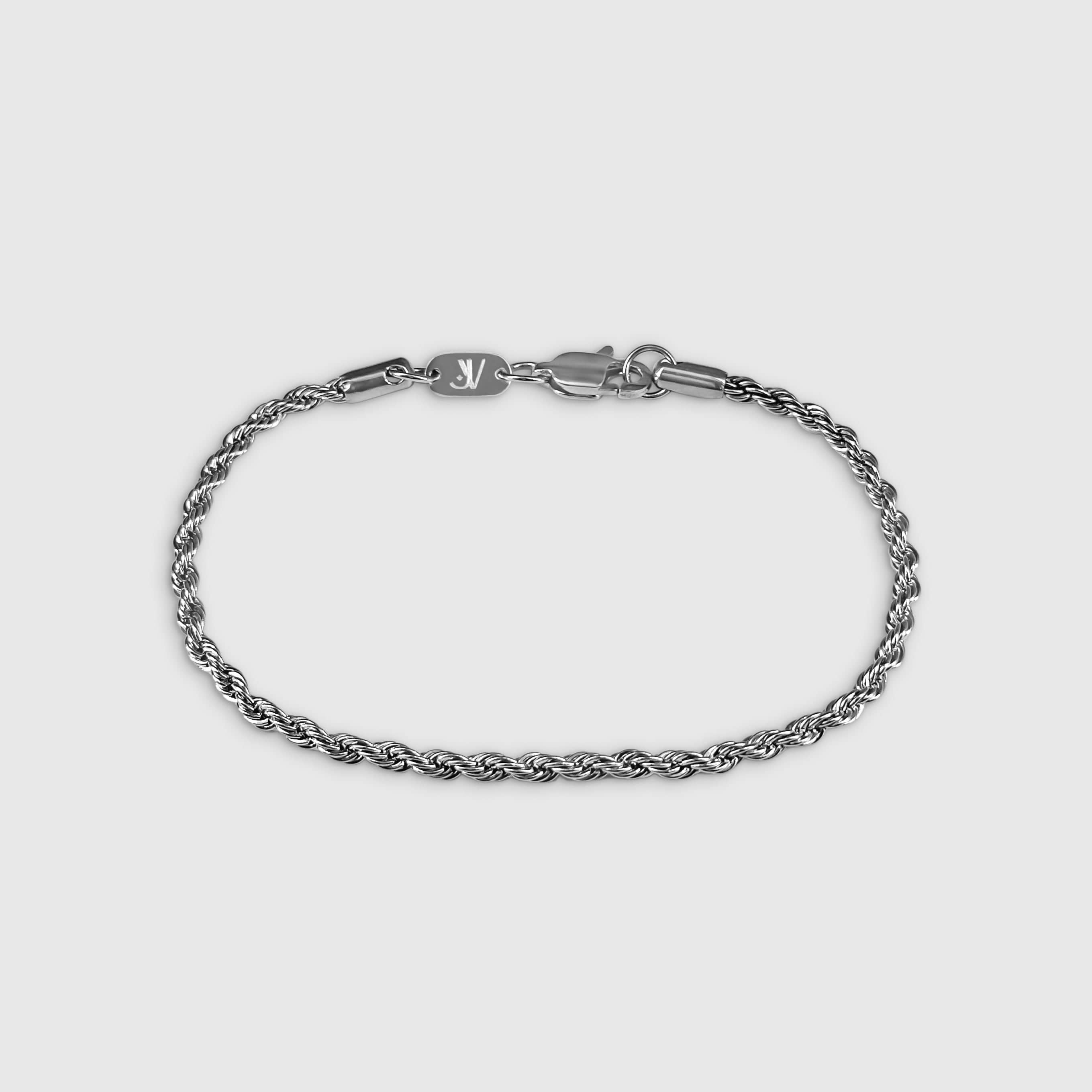 Rope Bracelet - Silver (3mm) Bracelets JVILLION