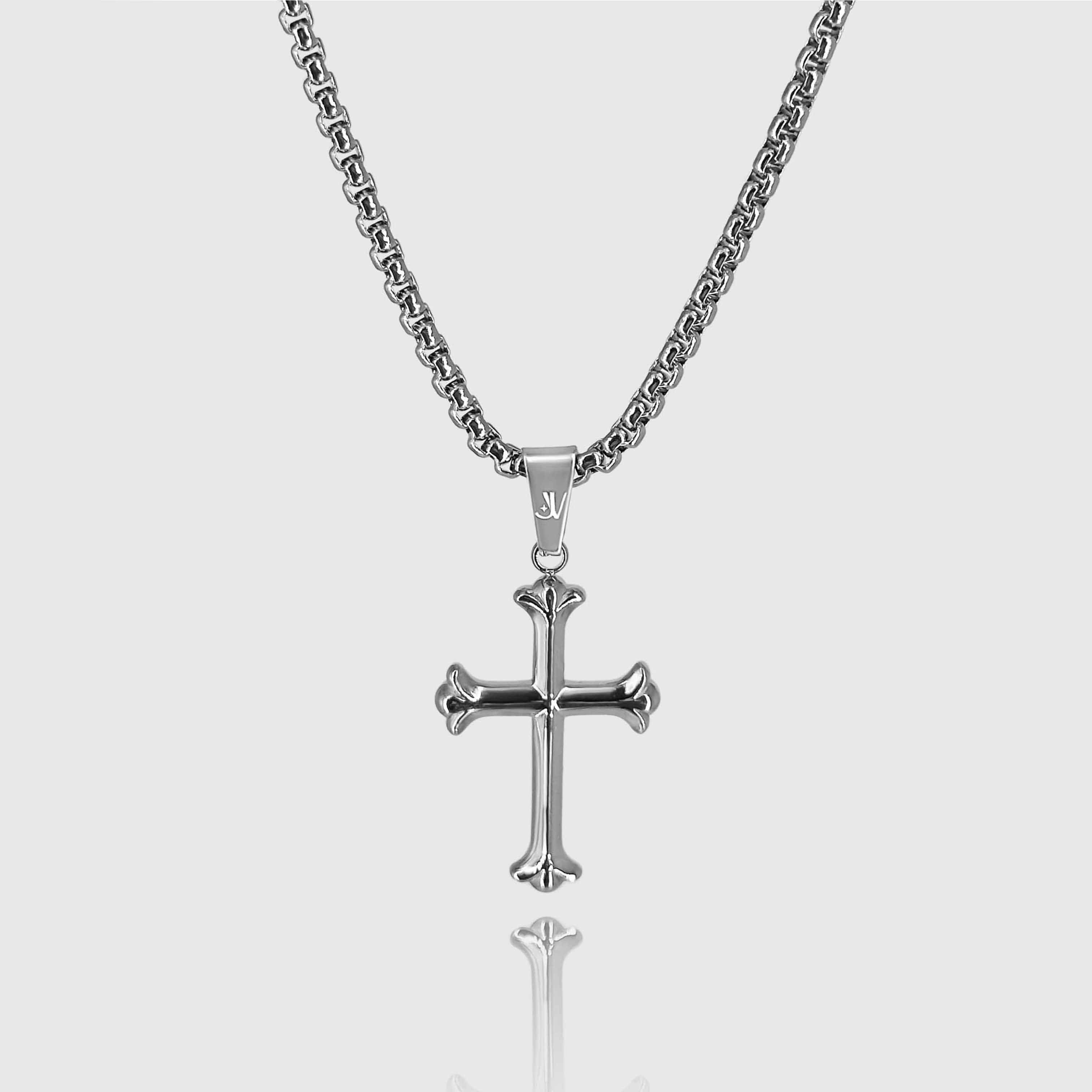 Cross Box Chain - Silver (2,5mm) Chain with Pendant JVILLION