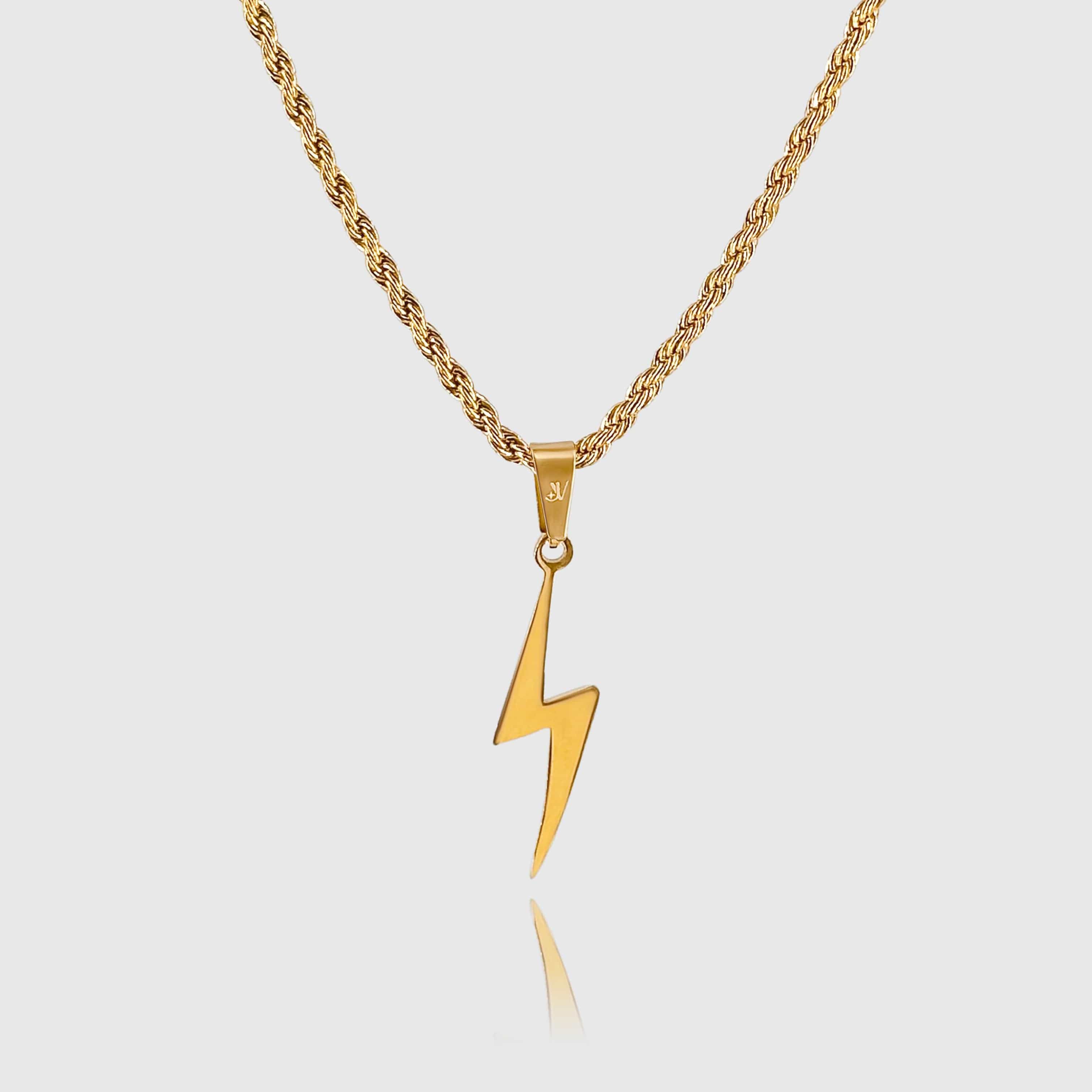 Flash Rope Chain - Gold (2mm) Chain with Pendant JVILLION