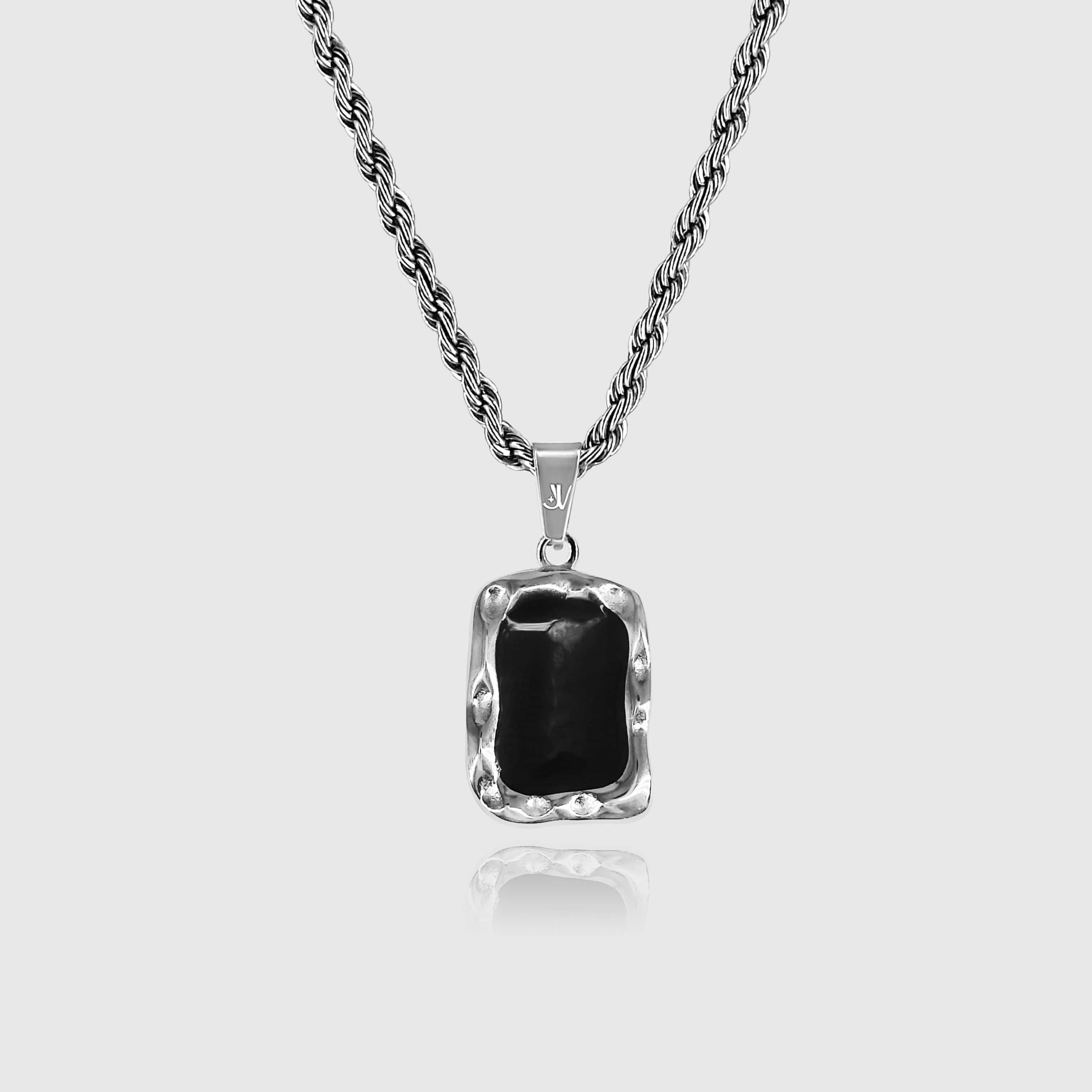 Onyx Rope Chain - Silver (3mm) Chain with Pendant JVILLION