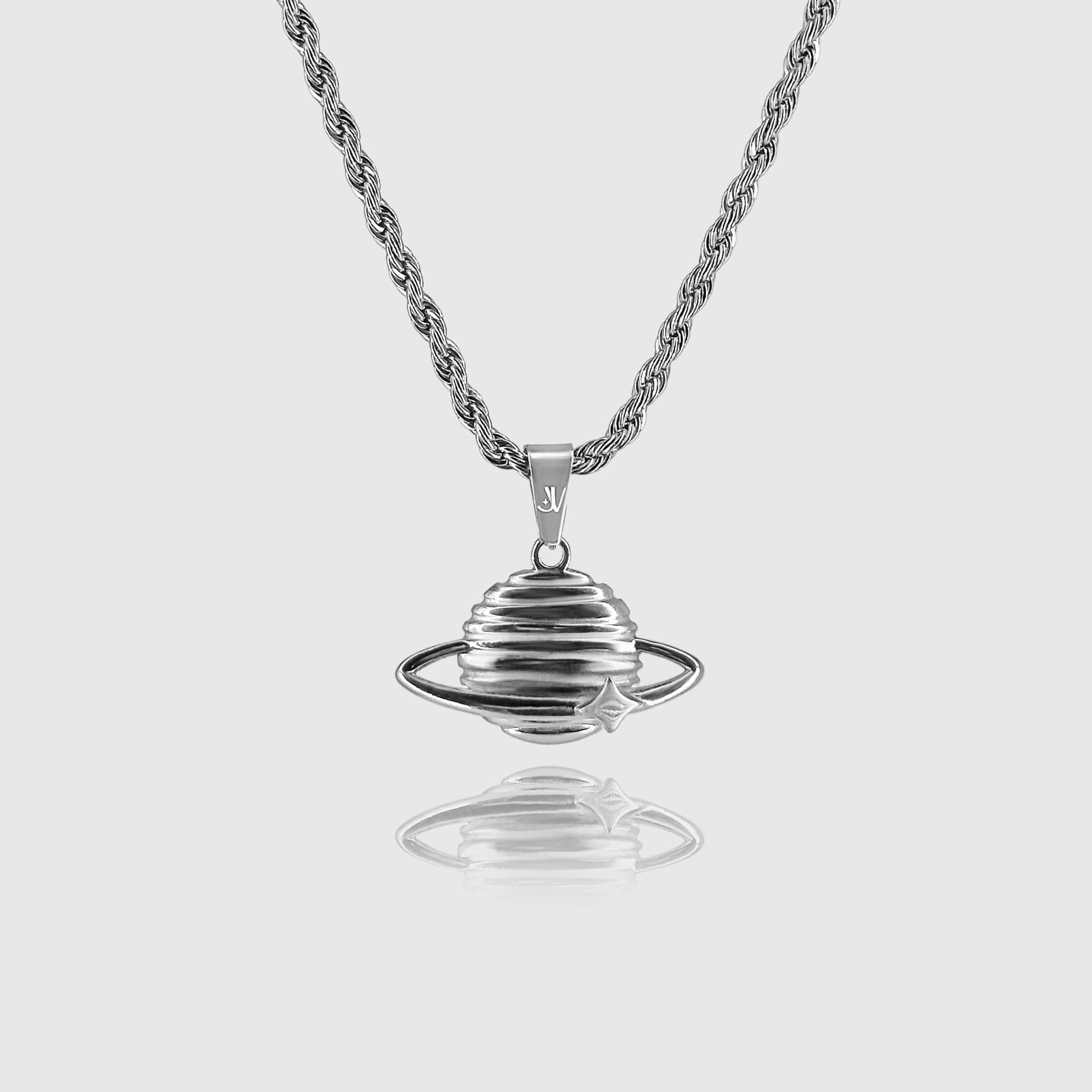 Planet Rope Chain - Silver (3mm) Chain with Pendant JVILLION