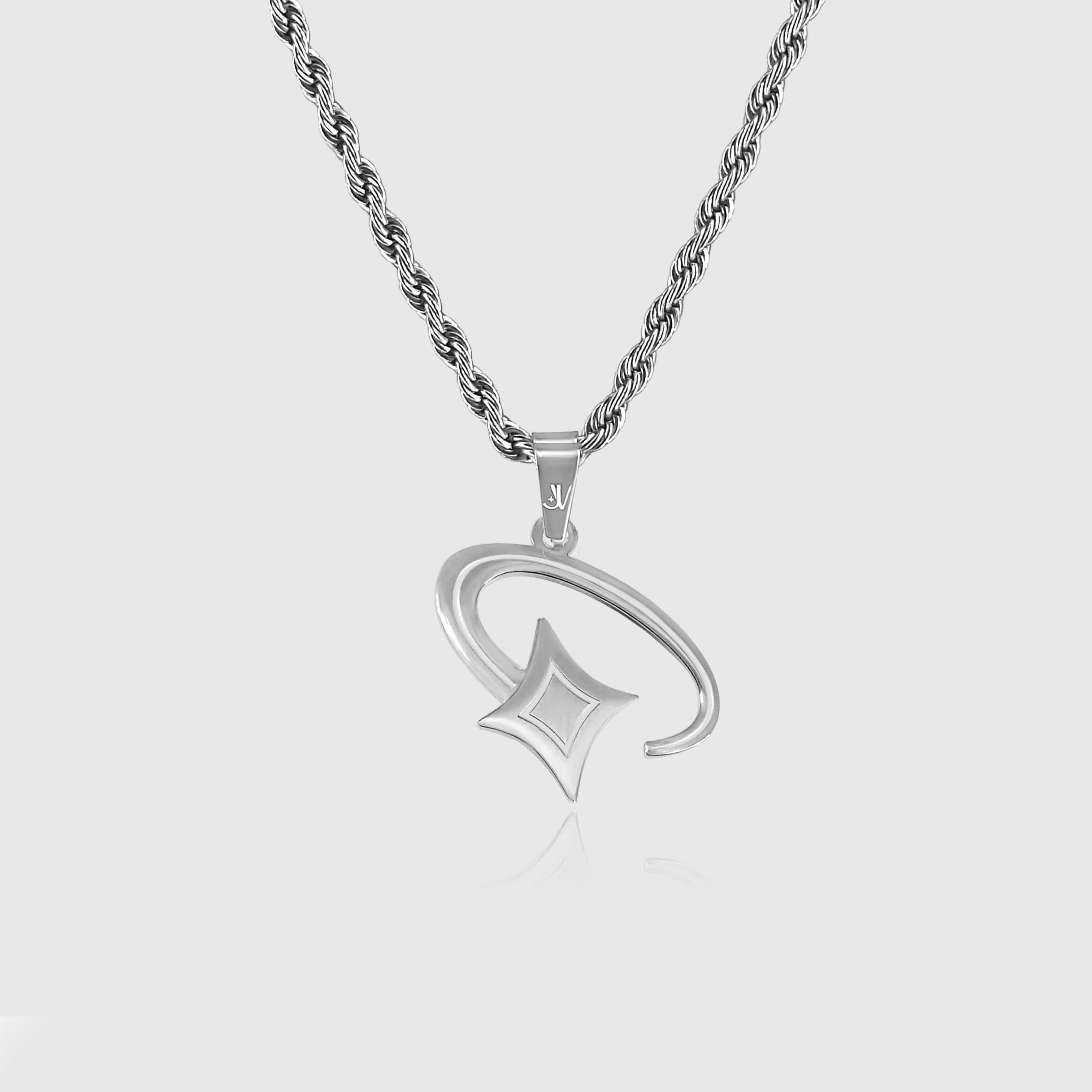 Shooting Star Rope Chain - Silver (3mm) Chain with Pendant JVILLION
