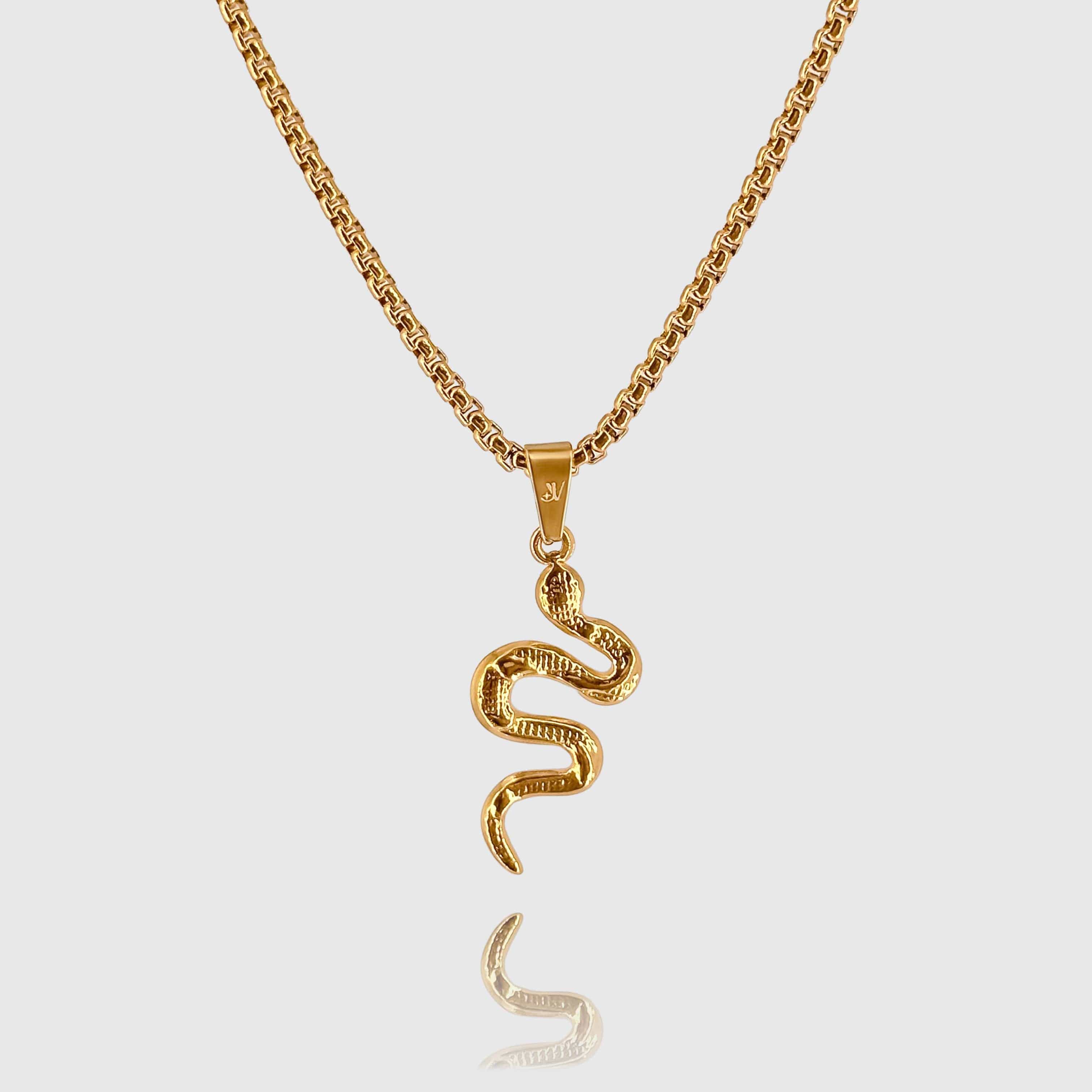 Viper Box Chain - Gold (2,5mm) Chain with Pendant JVILLION