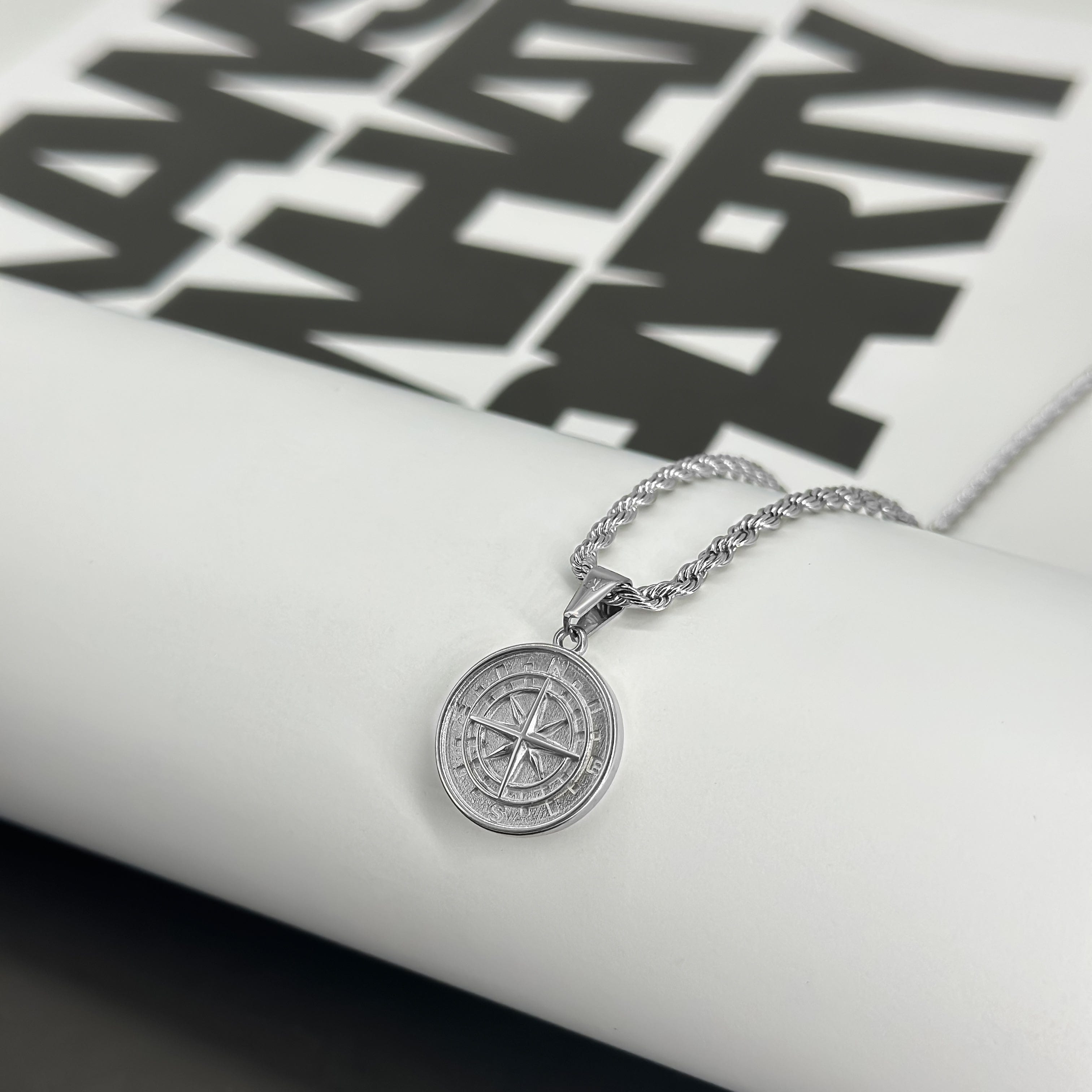 Compass Pendant - Silver Pendant JVILLION