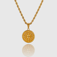 Compass Rope Chain - Gold (3mm) Chain with Pendant JVillion®