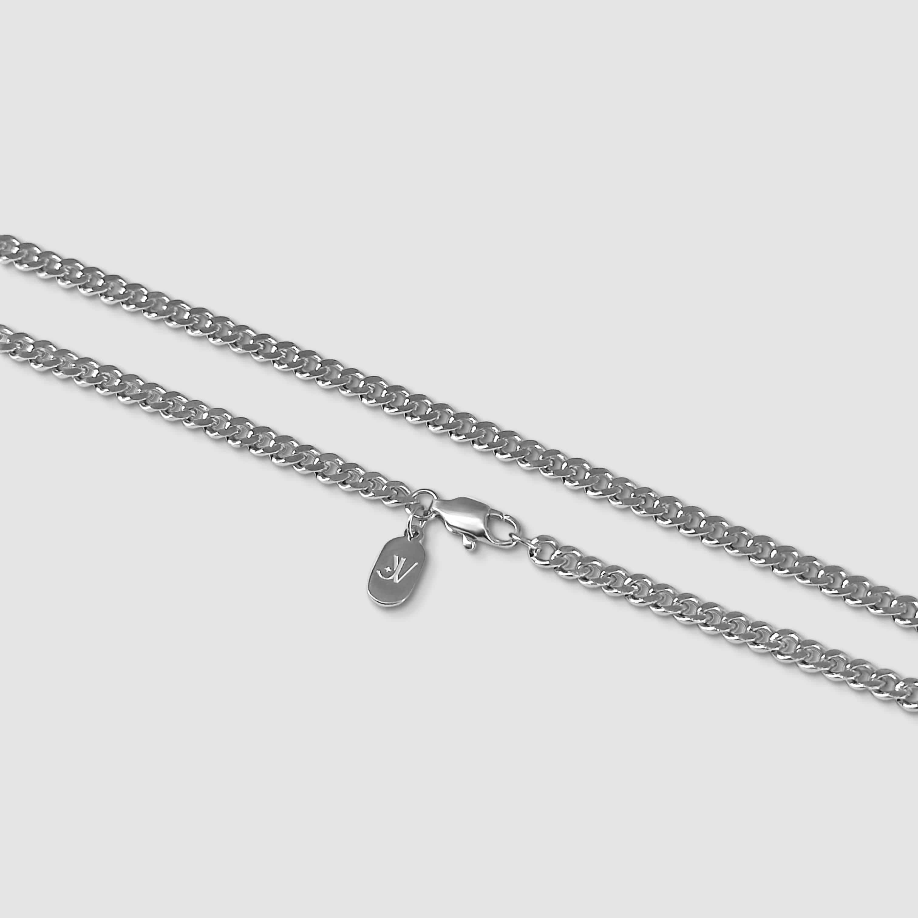 Cuban Chain - Silver (4mm) Basic Chains JVILLION