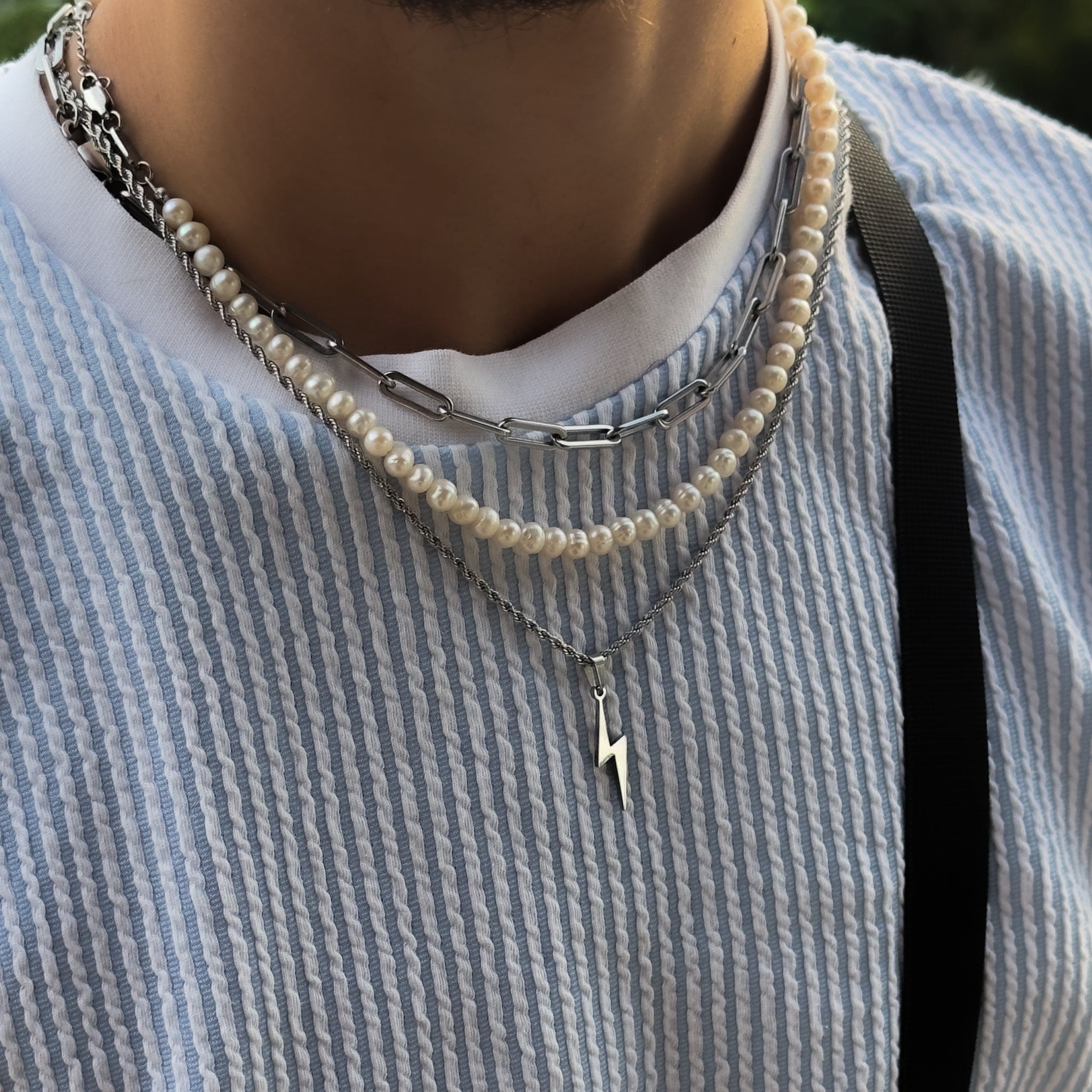 Flash Rope Chain - Silver (2mm) Chain with Pendant JVILLION