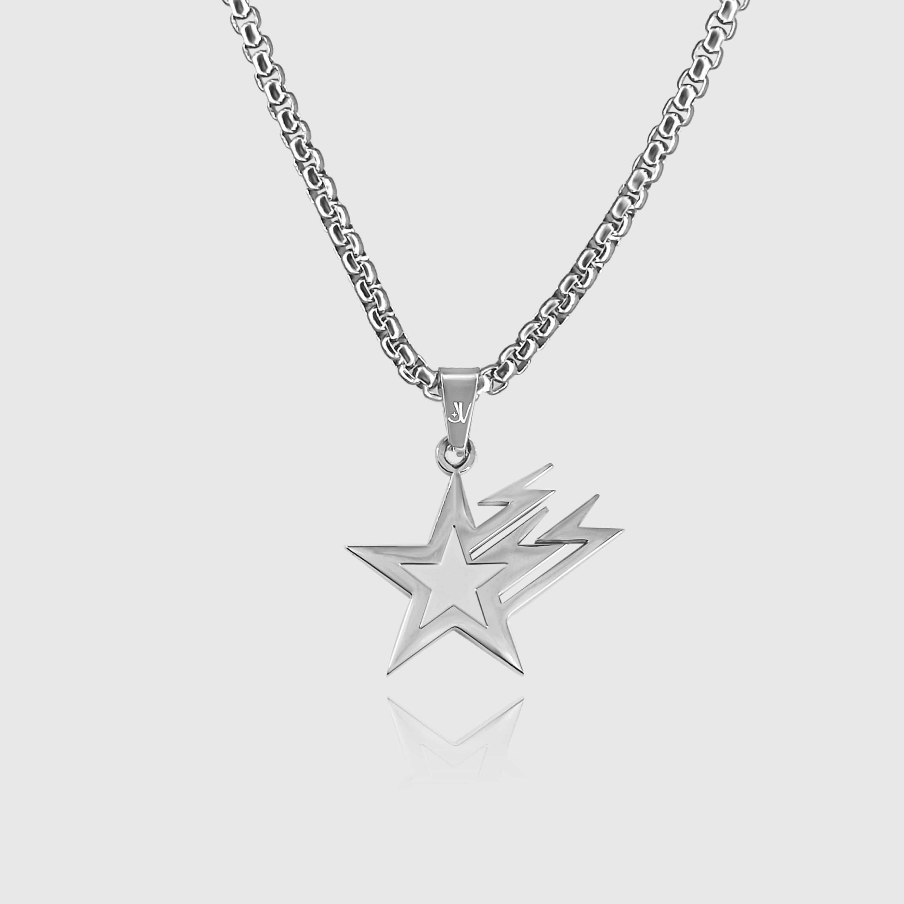 Galaxy Star Box Chain - Silver (2,5mm) Chain with Pendant JVILLION