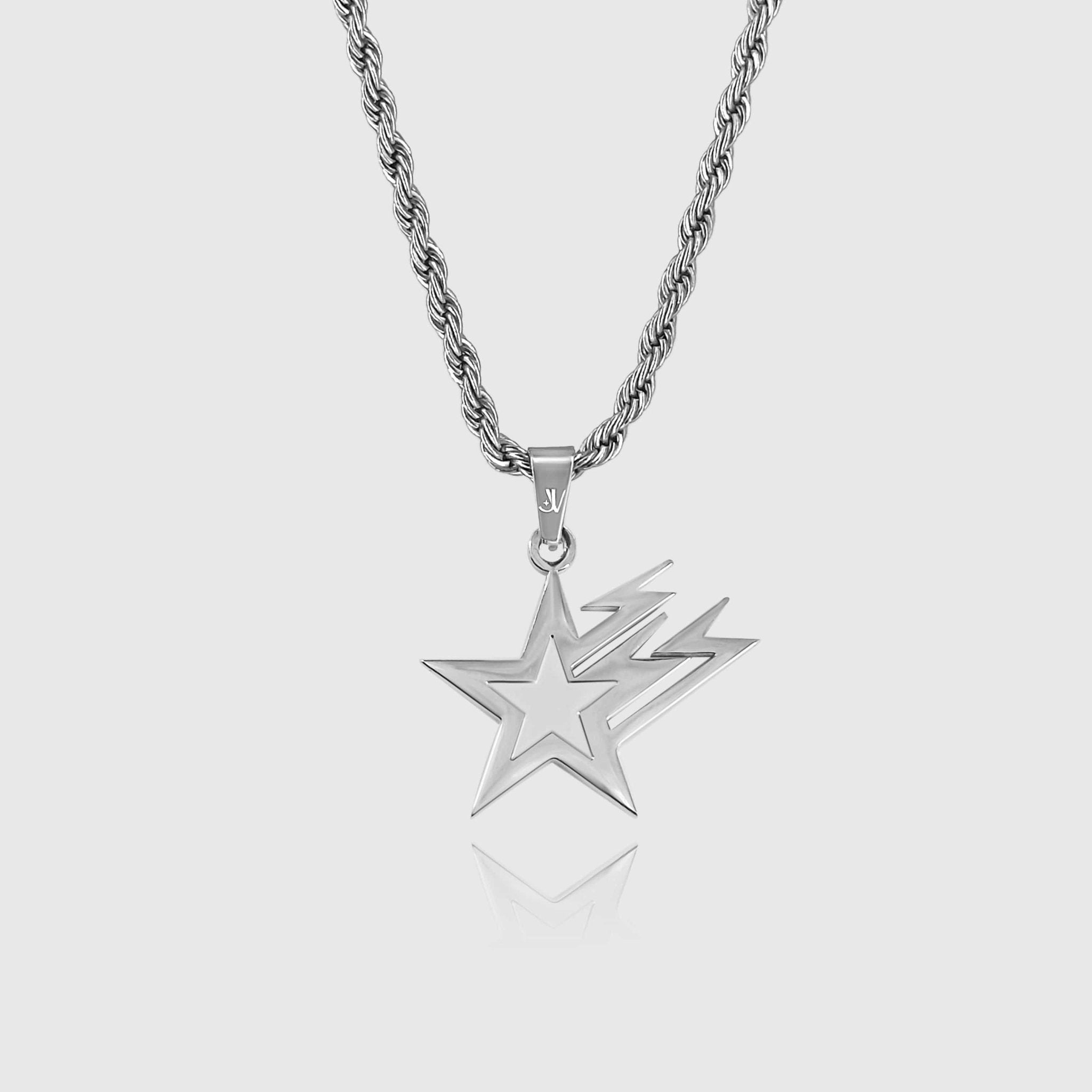 Galaxy Star Rope Chain - Silver (3mm) - Chain with Pendant - 50cm / 20'' - JVillion®