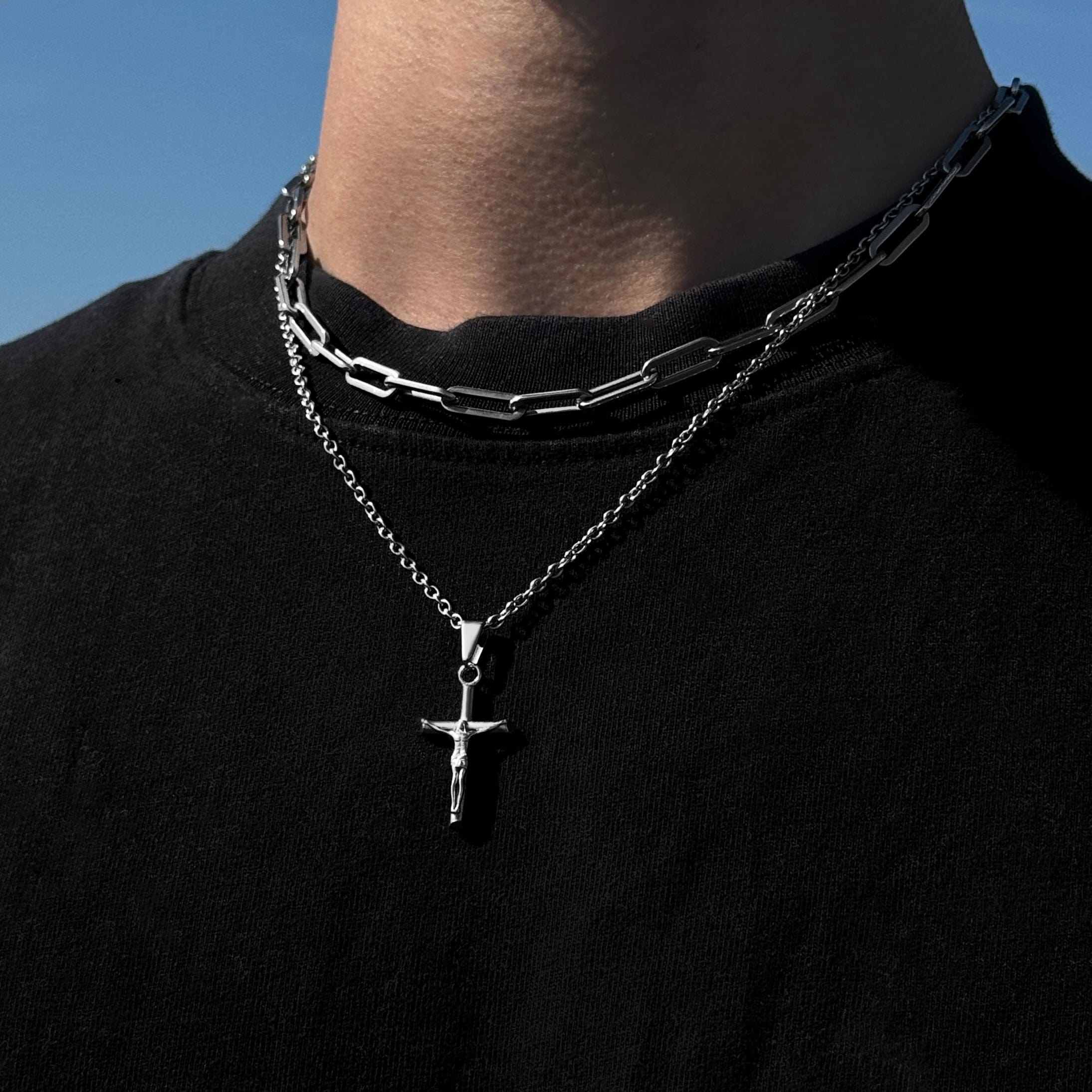 Jesus Rolo Chain - Silver (2mm) Chain with Pendant JVILLION