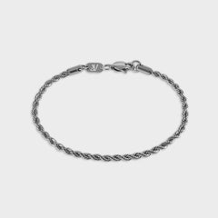 JVILLION Bracelets Rope Bracelet - Silver (3mm)