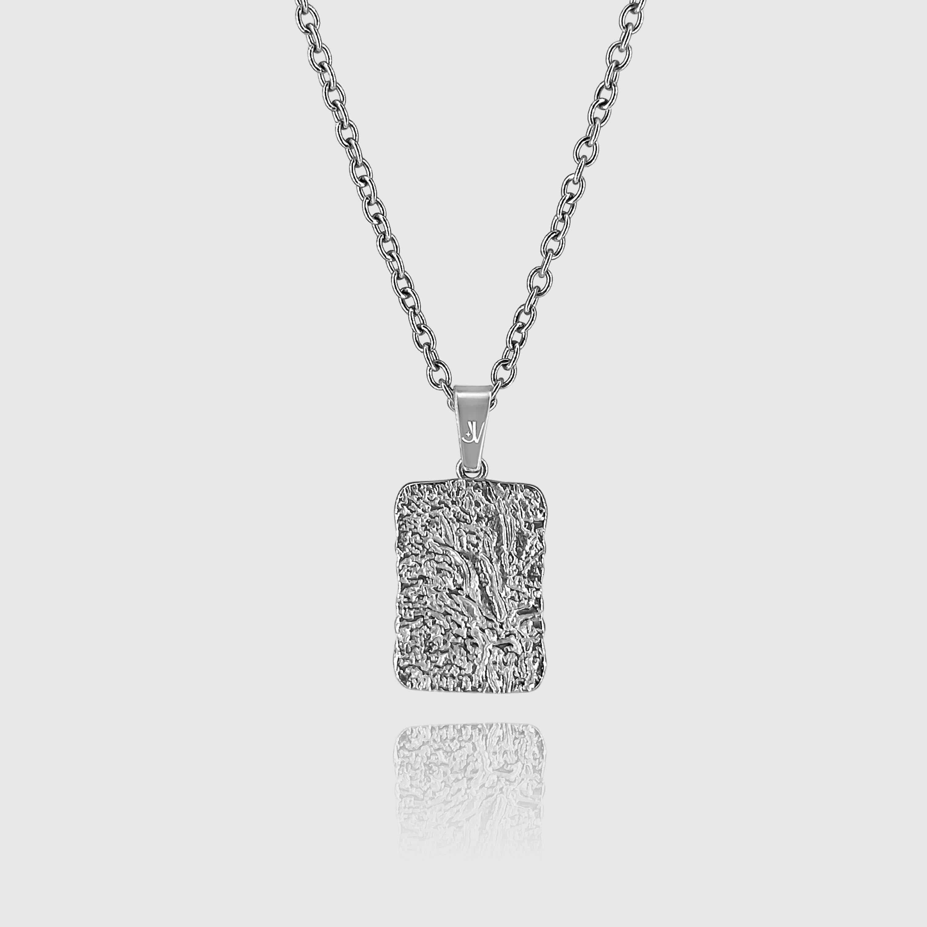 JVILLION JEWELRY Chain with Pendant Lava Rolo Chain - Silver (2mm)