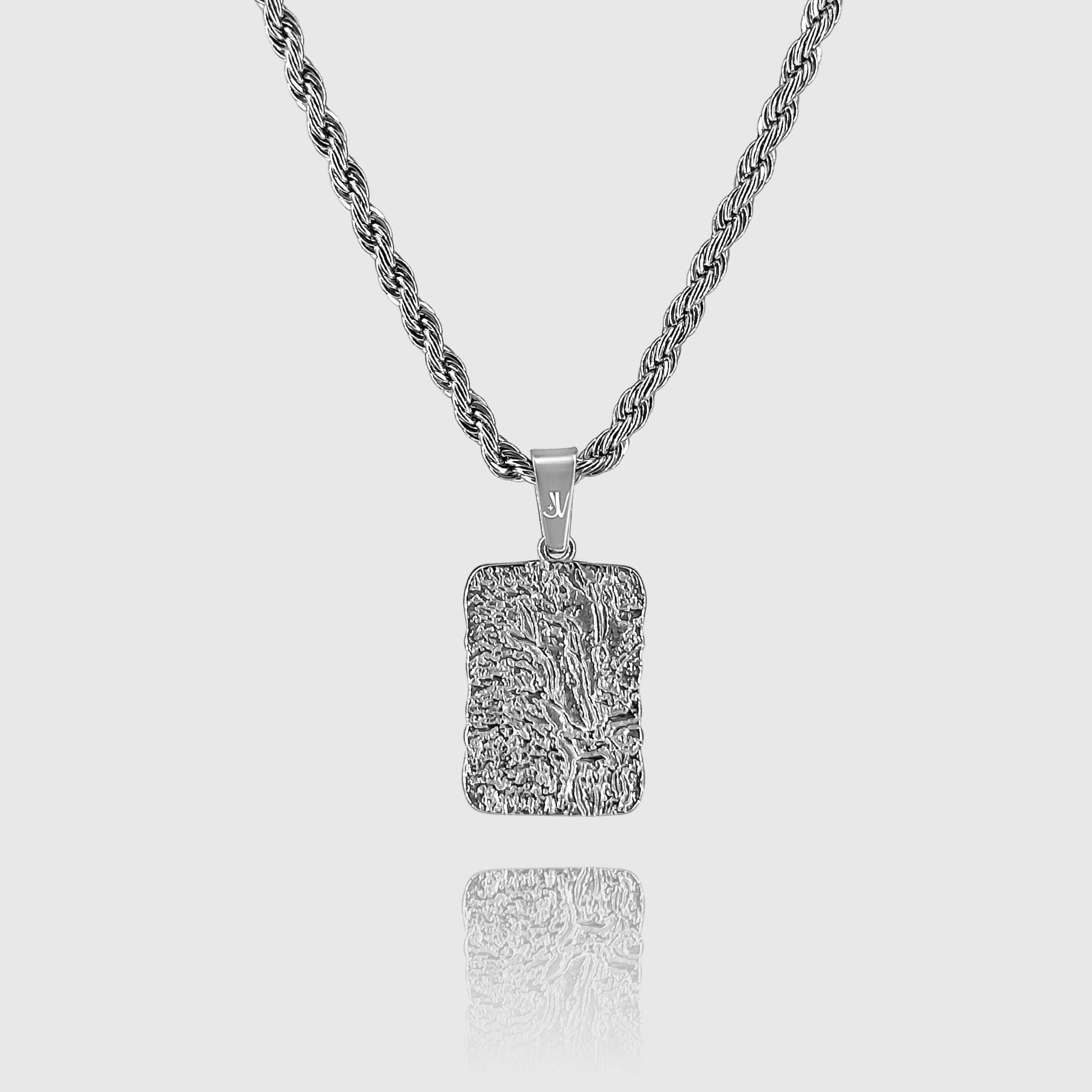 JVILLION JEWELRY Chain with Pendant Lava Rope Chain - Silver (3mm)