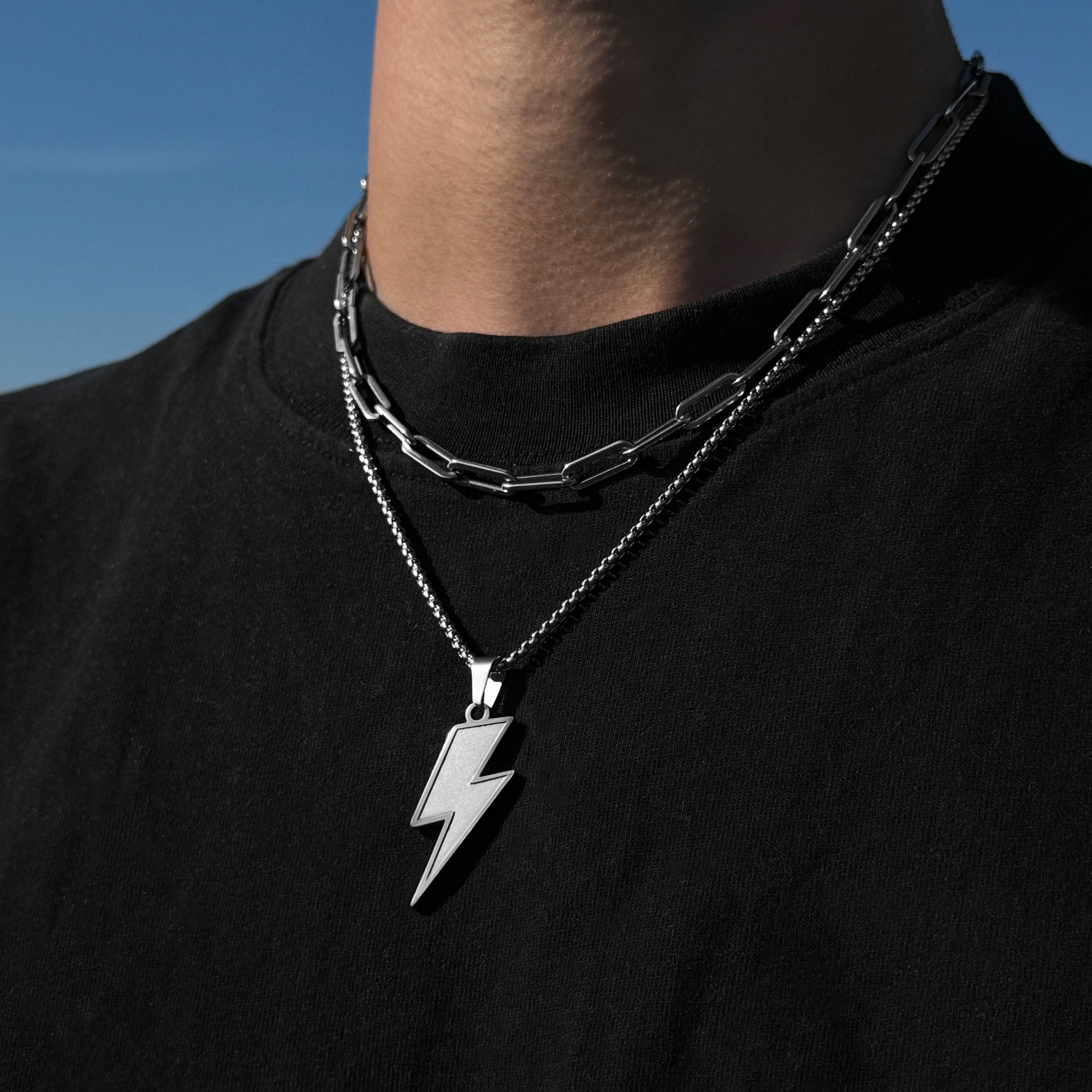 Lightning Box Chain - Silver (2,5mm) Chain with Pendant JVILLION