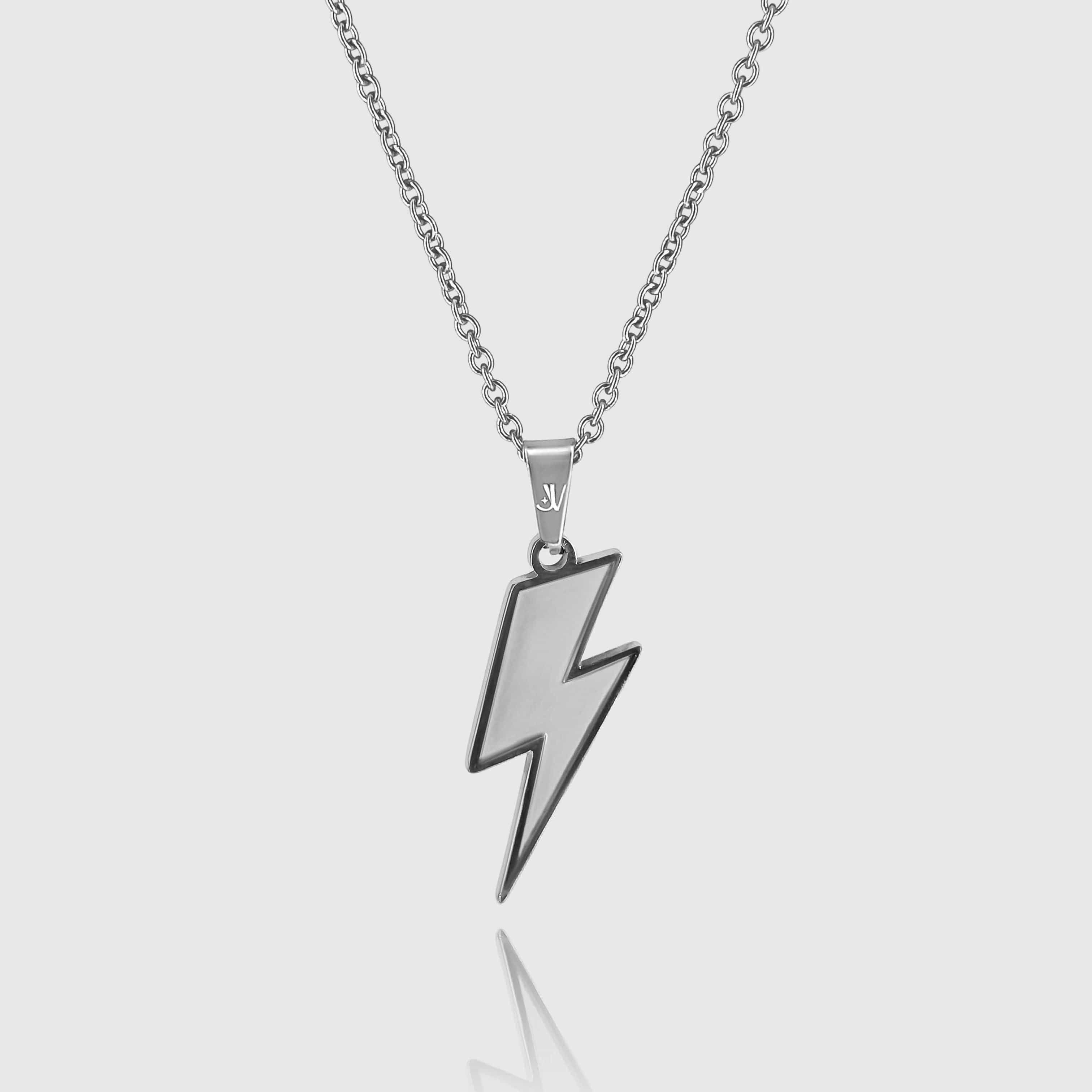 Lightning Rolo Chain - Silver (2mm) Chain with Pendant JVILLION