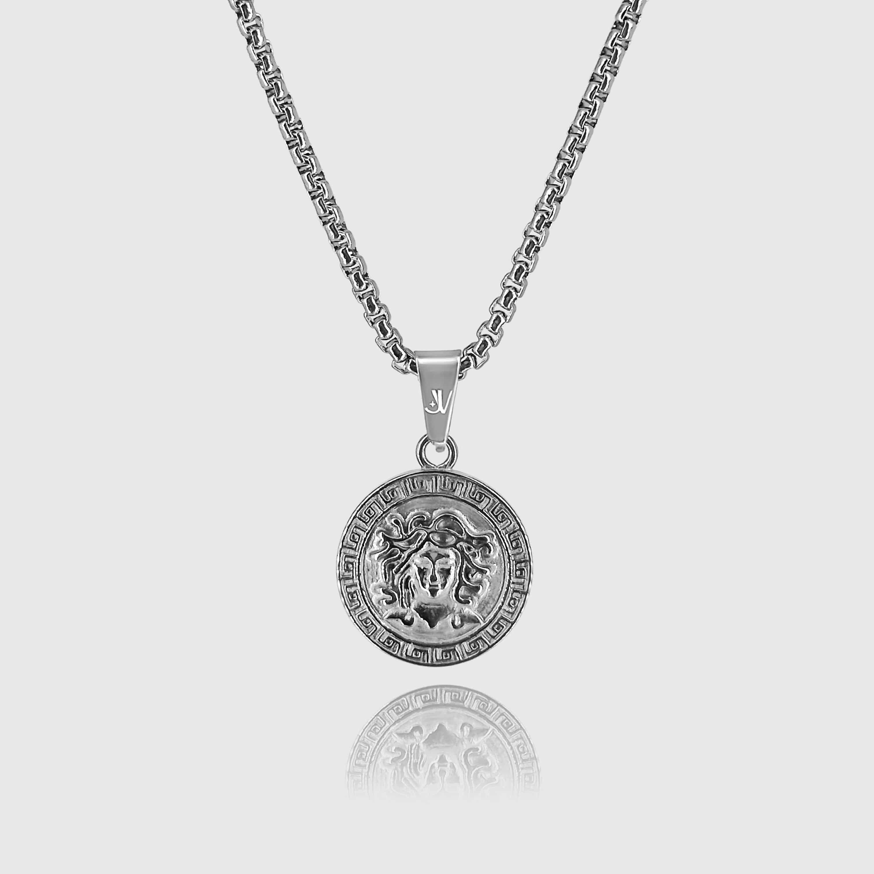 Medusa Box Chain - Silver (2,5mm) Chain with Pendant JVILLION