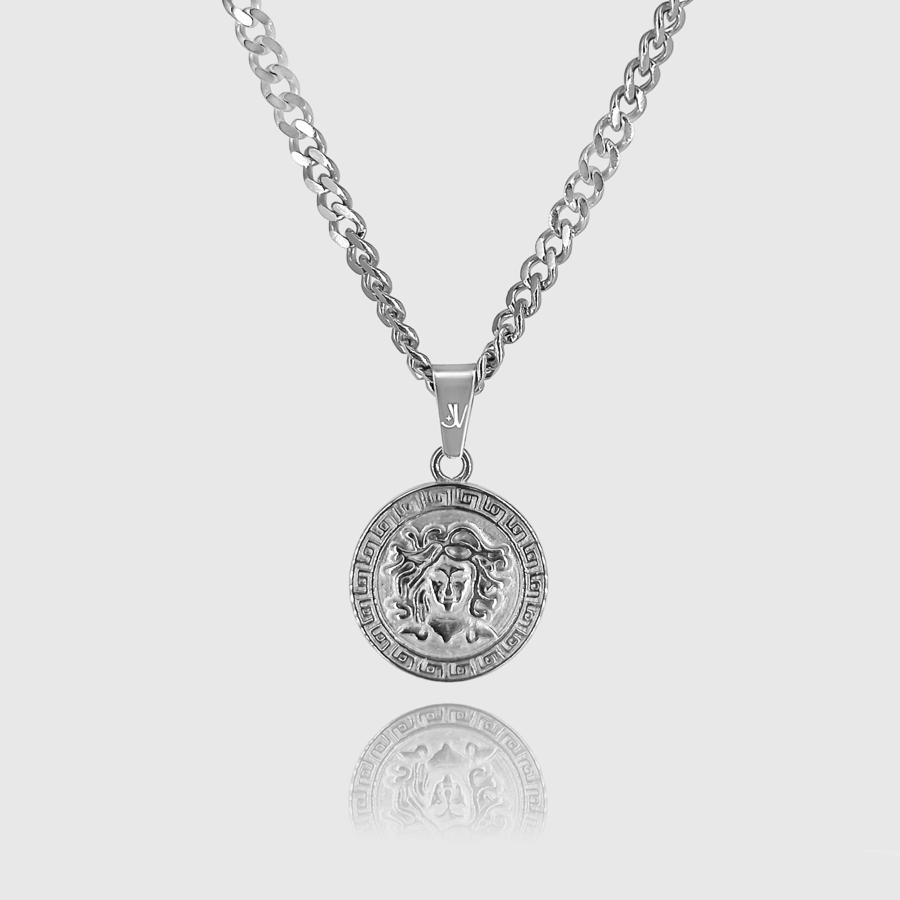 Medusa Cuban Chain - Silver (4mm) Chain with Pendant JVILLION