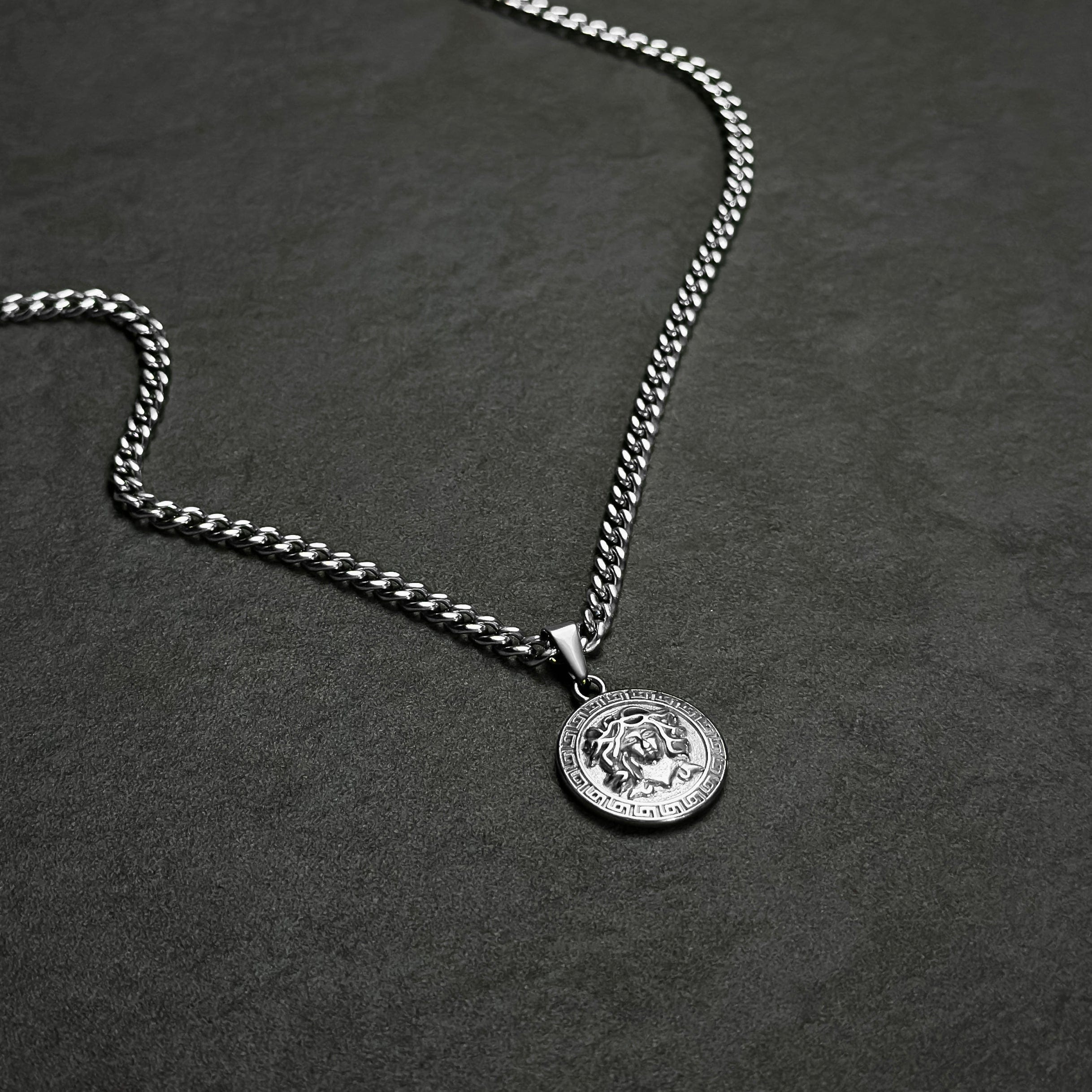 Medusa Cuban Chain - Silver (4mm) Chain with Pendant JVillion®