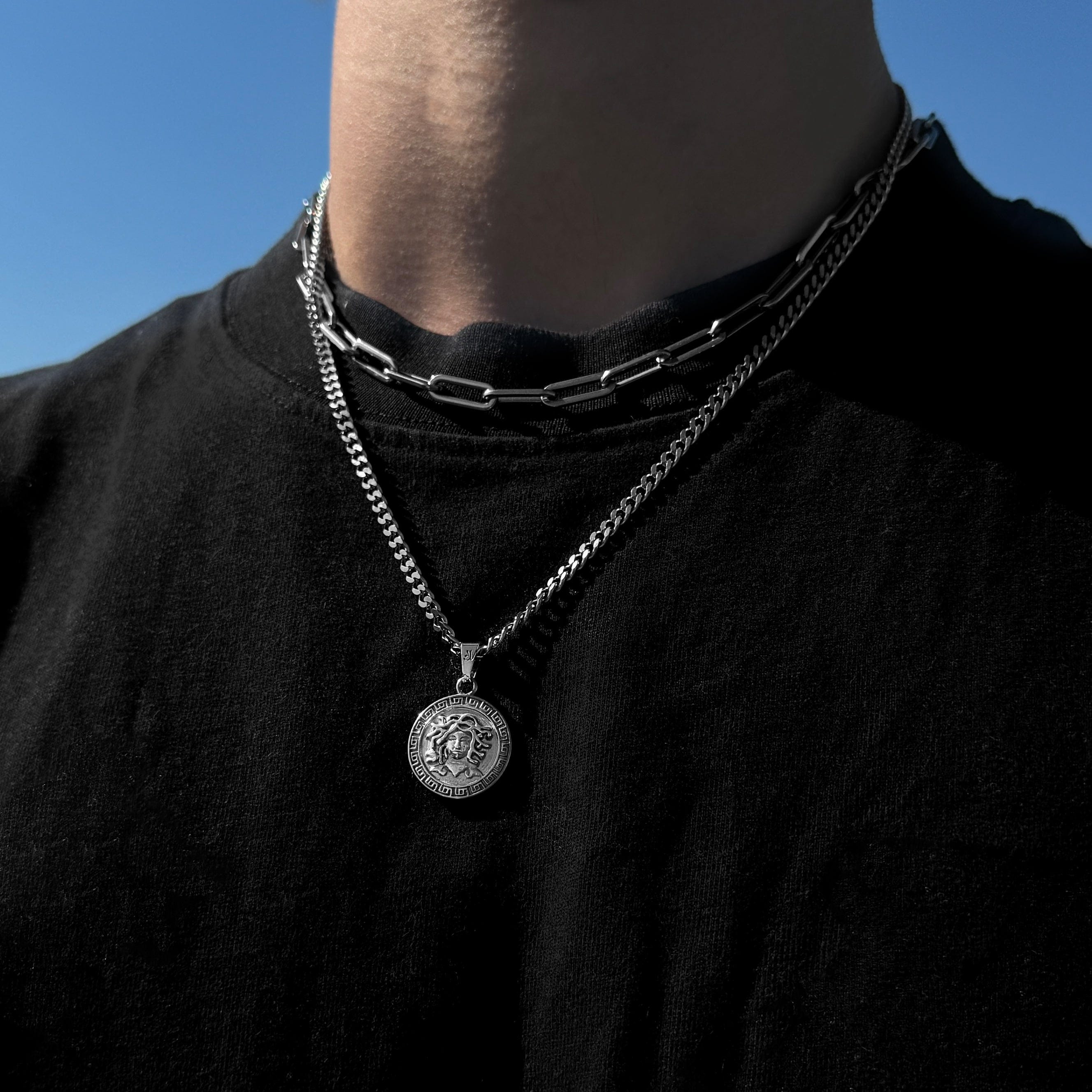 Medusa Cuban Chain - Silver (4mm) Chain with Pendant JVillion®