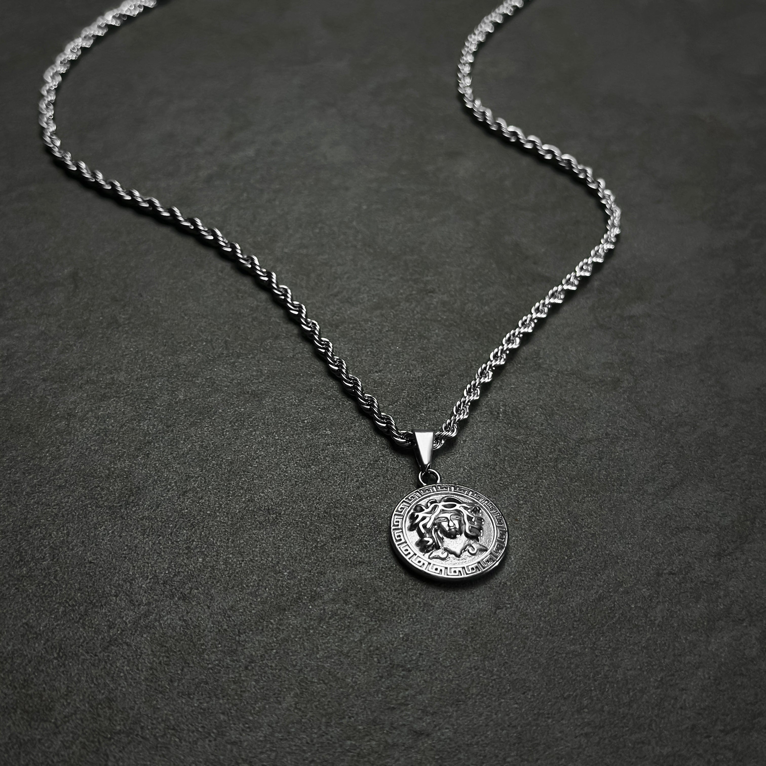 Medusa Rope Chain - Silver (3mm) Chain with Pendant JVillion®