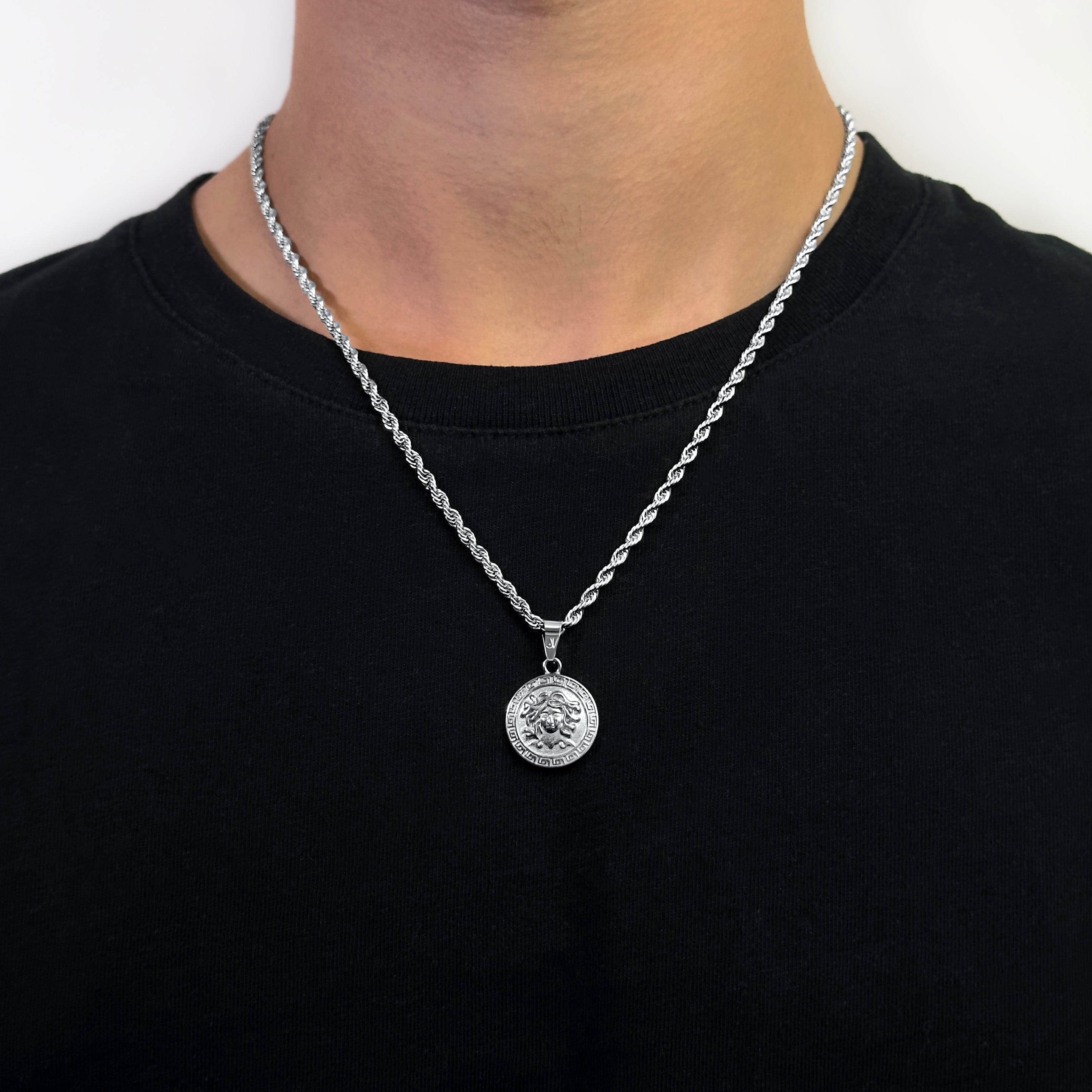 Medusa Rope Chain - Silver (3mm) Chain with Pendant JVillion®