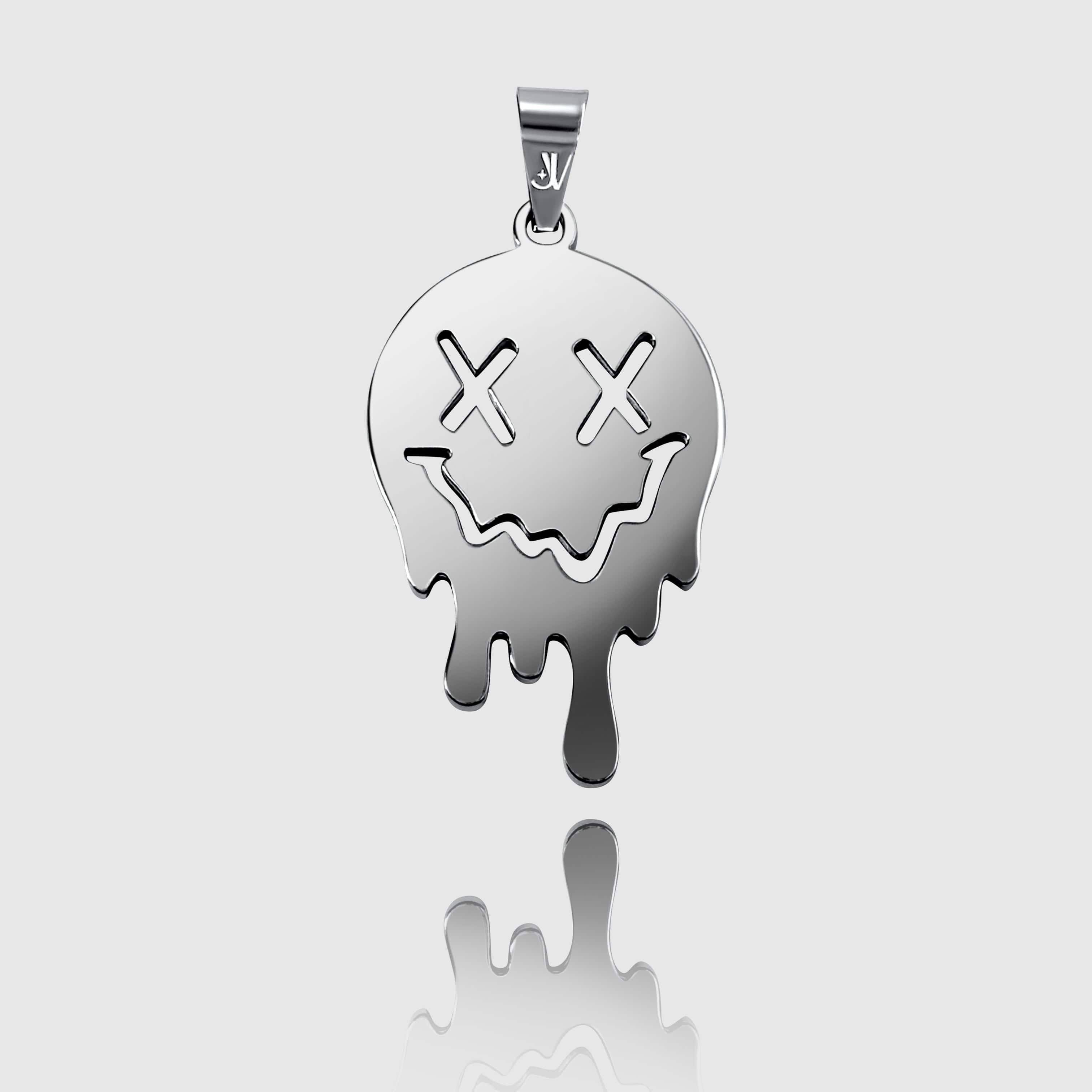 Melting Smiley Pendant - Silver Pendant JVILLION