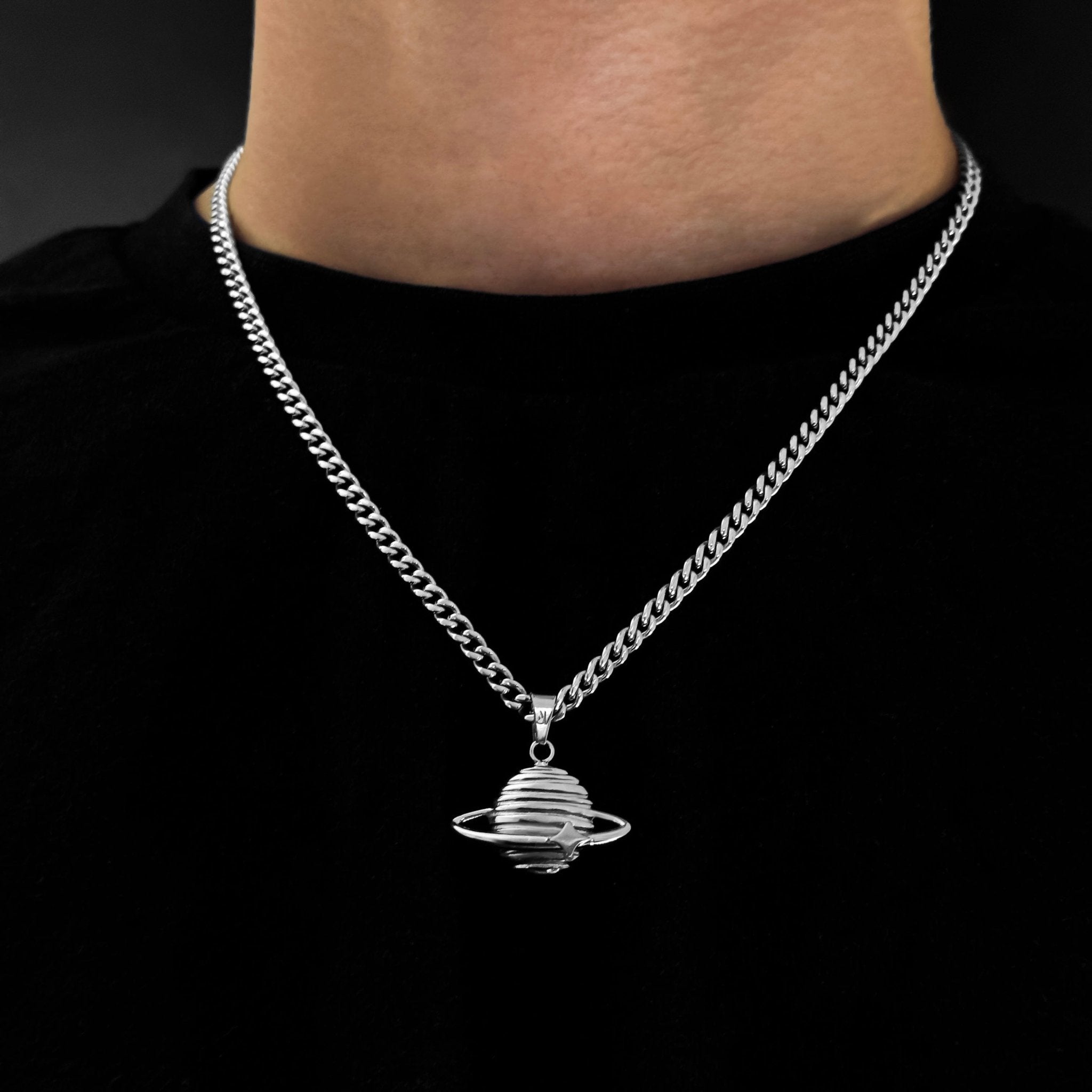 Planet Cuban Chain Silver Men (4mm) Streetwear Jewelry