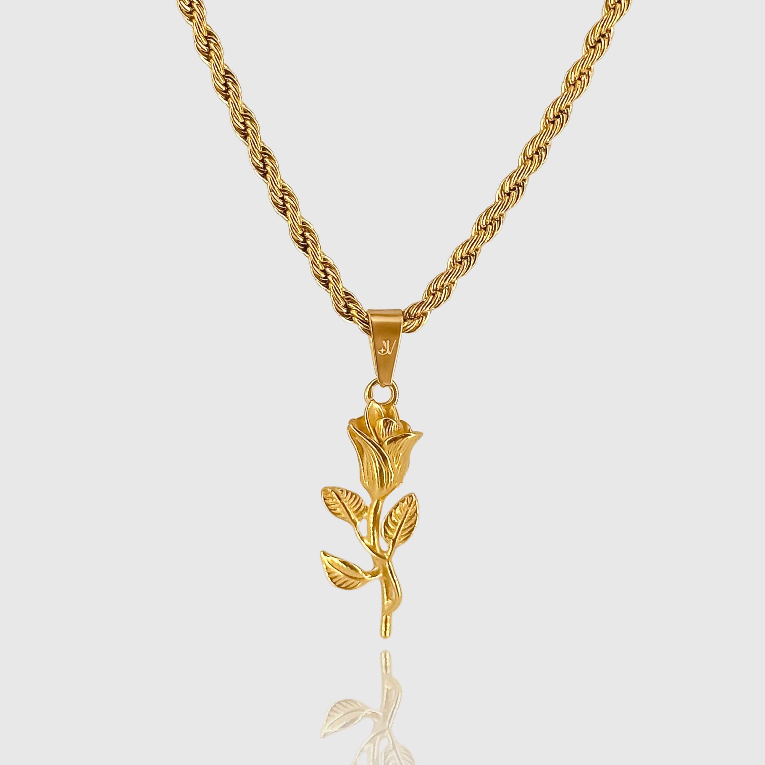 Rose Rope Chain - Gold (3mm) Chain with Pendant JVillion®