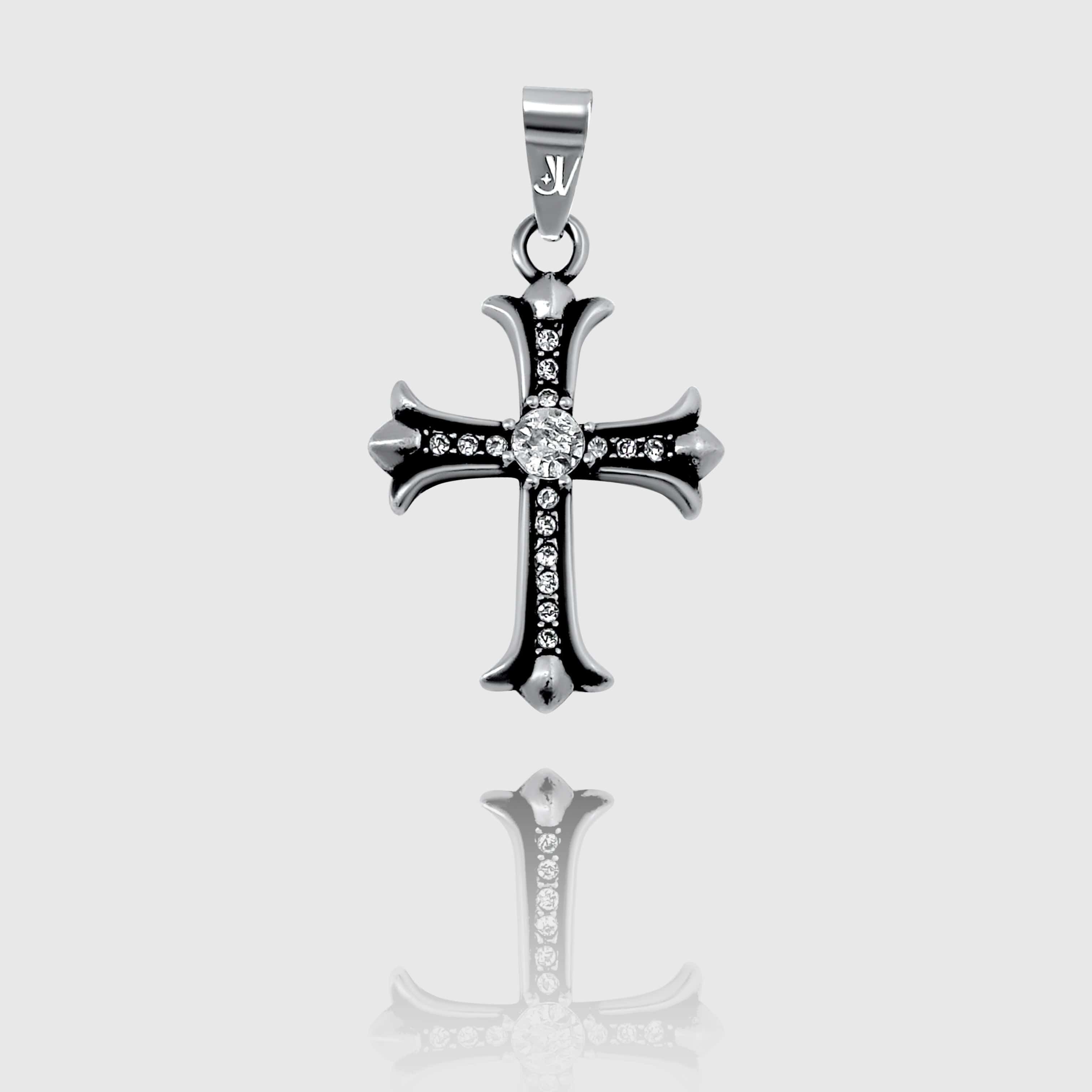 Shiny Cross Pendant - Silver Pendant JVILLION