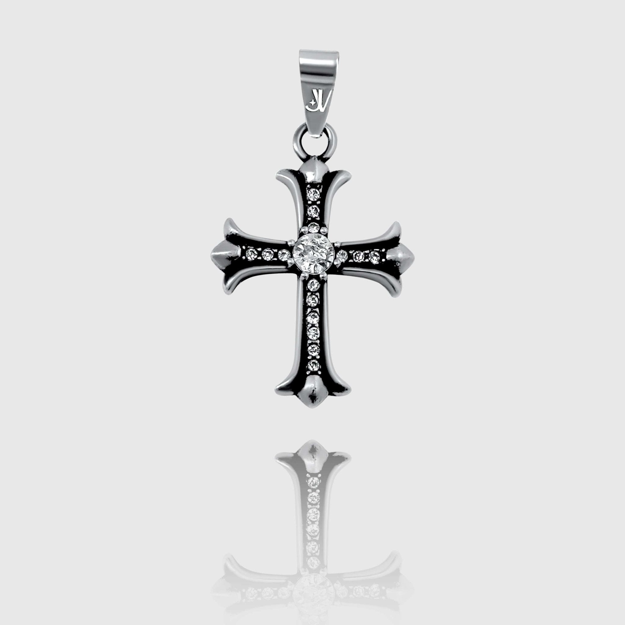 Shiny Cross Pendant - Silver - Pendant - Silver - JVillion®