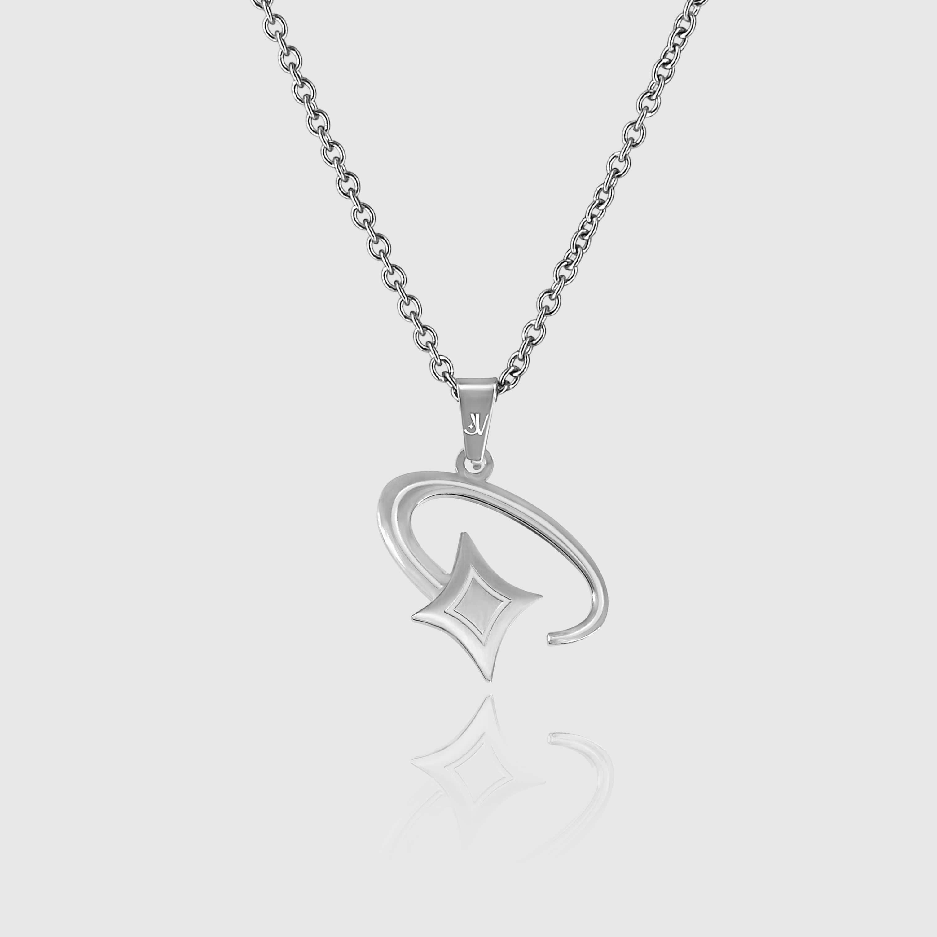 Shooting Star Rolo Chain - Silver (2mm) Chain with Pendant JVILLION