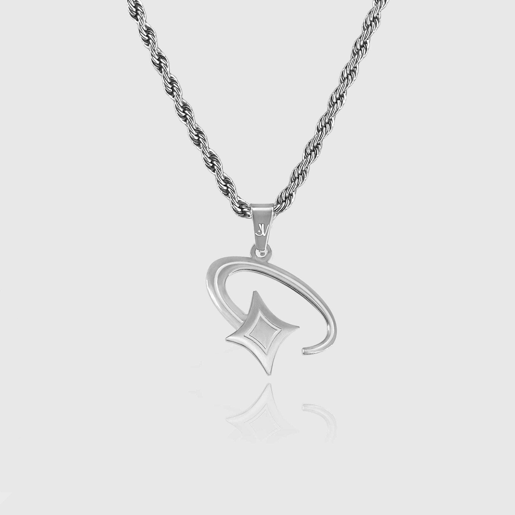 Shooting Star Rope Chain - Silver (3mm) - Chain with Pendant - 50cm / 20'' - JVillion®