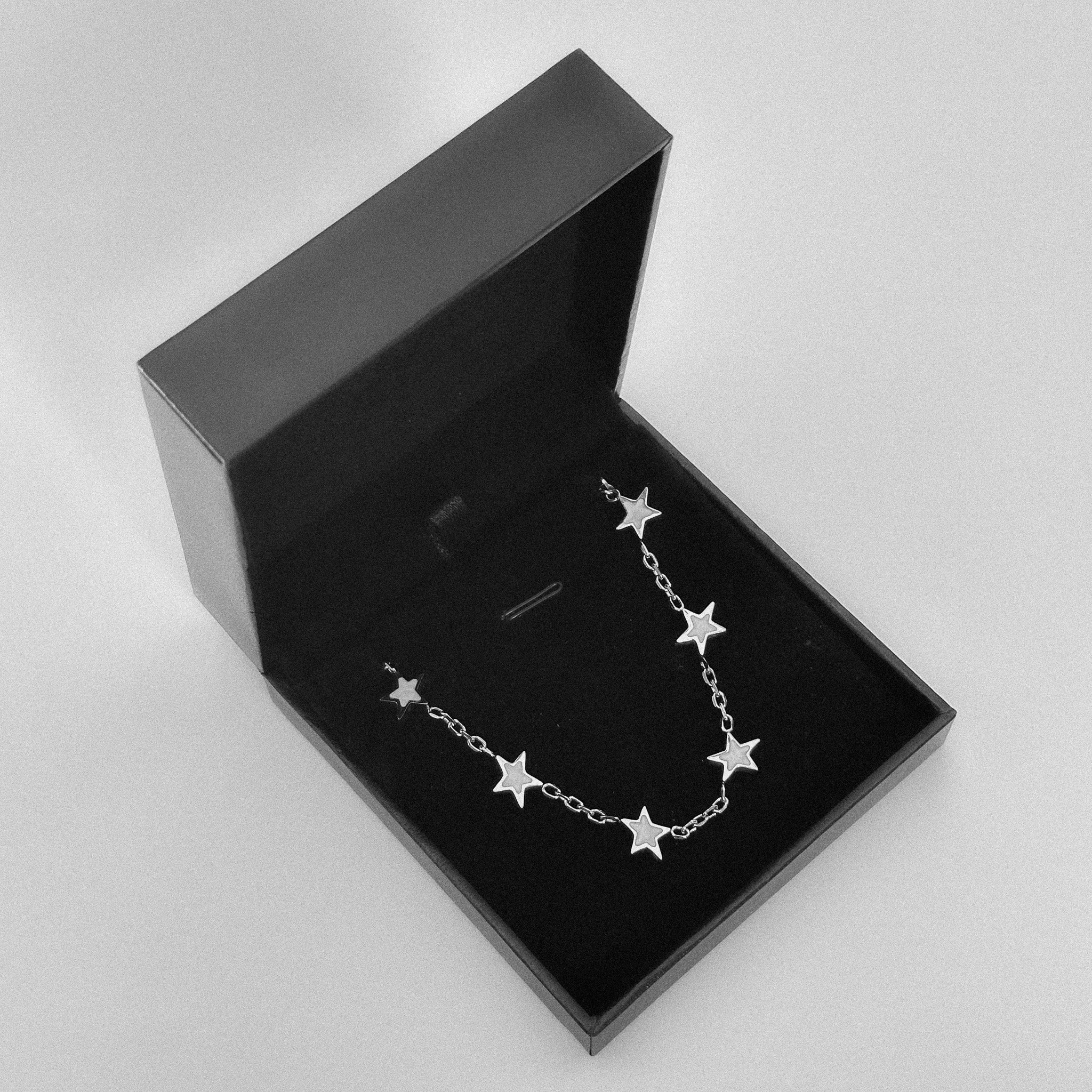 Star Bracelet White Onyx Men - Streetwear Jewelry