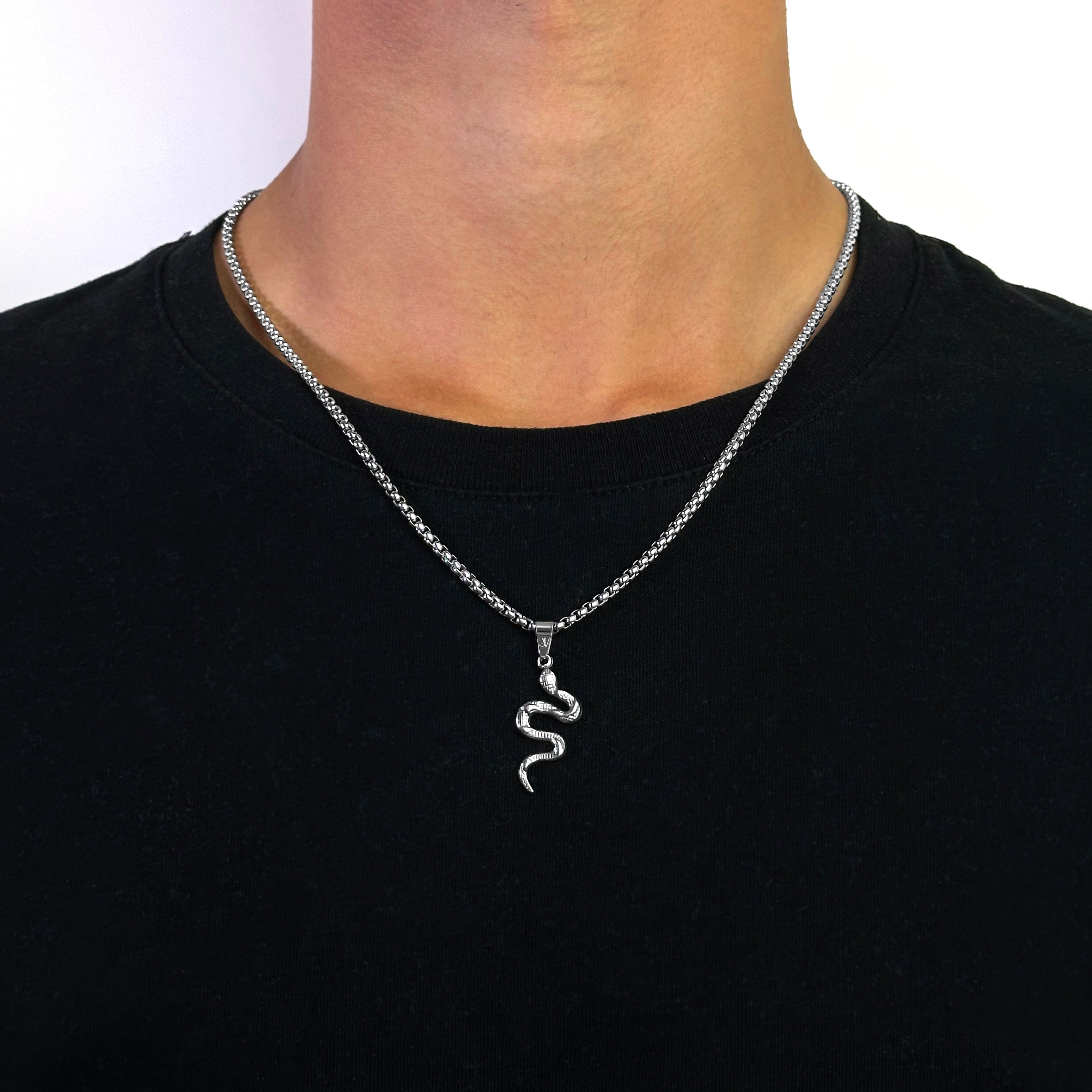 Viper Box Chain - Silver (2,5mm) Chain with Pendant JVillion®