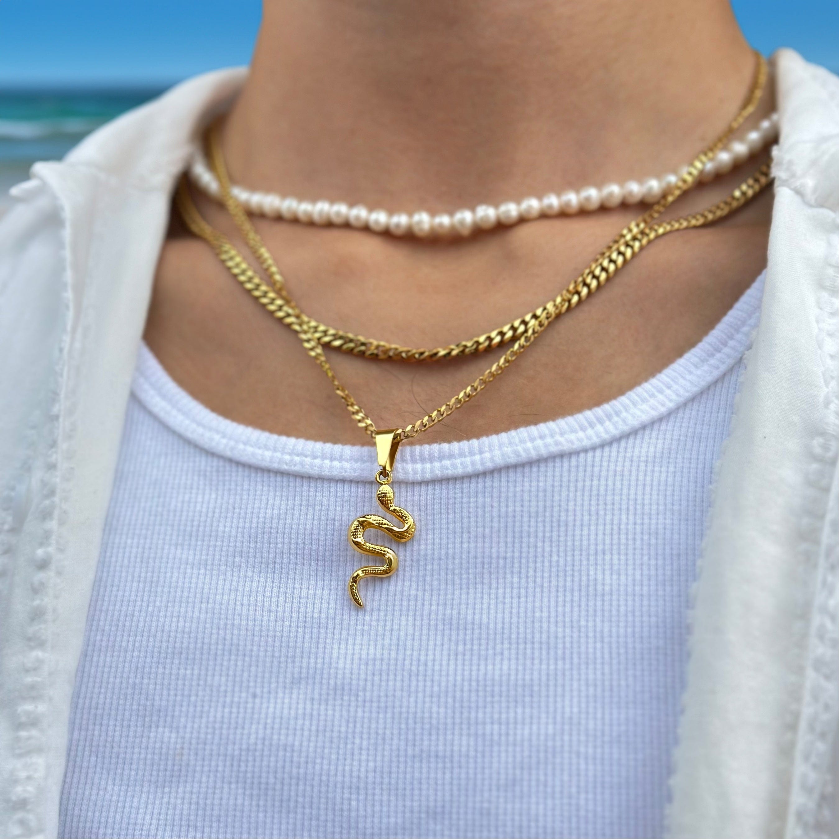 Viper Cuban Chain - Gold (4mm) Chain with Pendant JVILLION