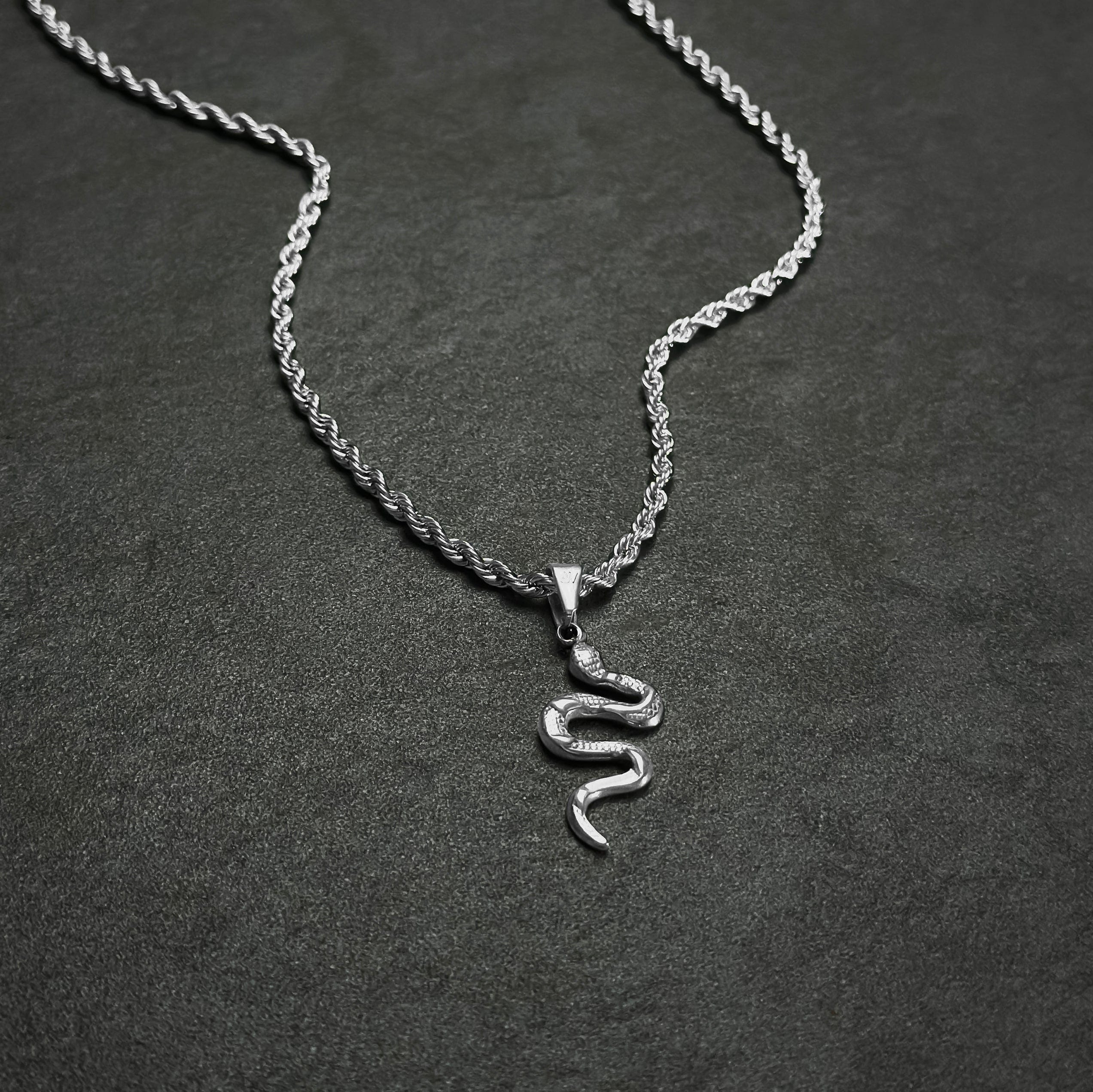 Viper Rope Chain - Silver (3mm) Chain with Pendant JVillion®